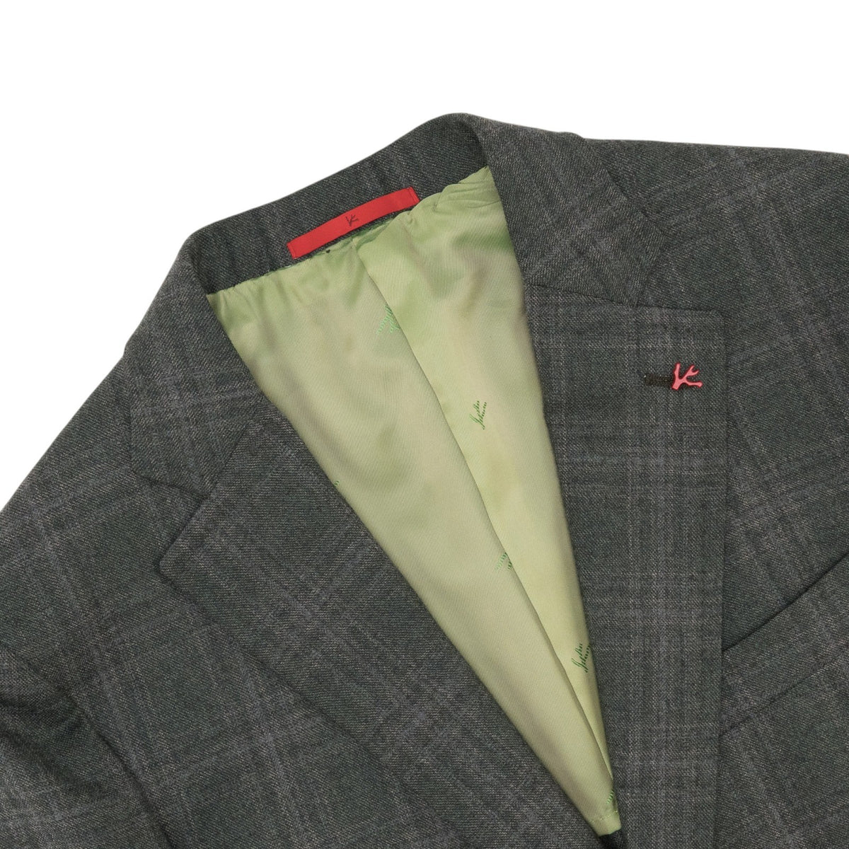 $6600 ISAIA NAPOLI "Capri" Green Suit Soft Wool Plaids 38 US / 48 EU 7R