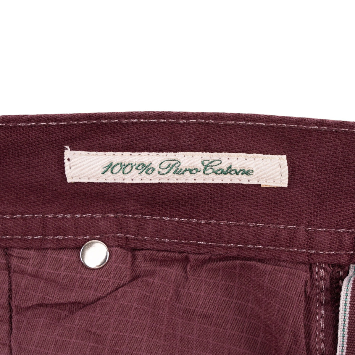 415$ LUIGI BORRELLI NAPOLI Burgundy Jeans Cotton 36 US / 52 EU - Made in Italy
