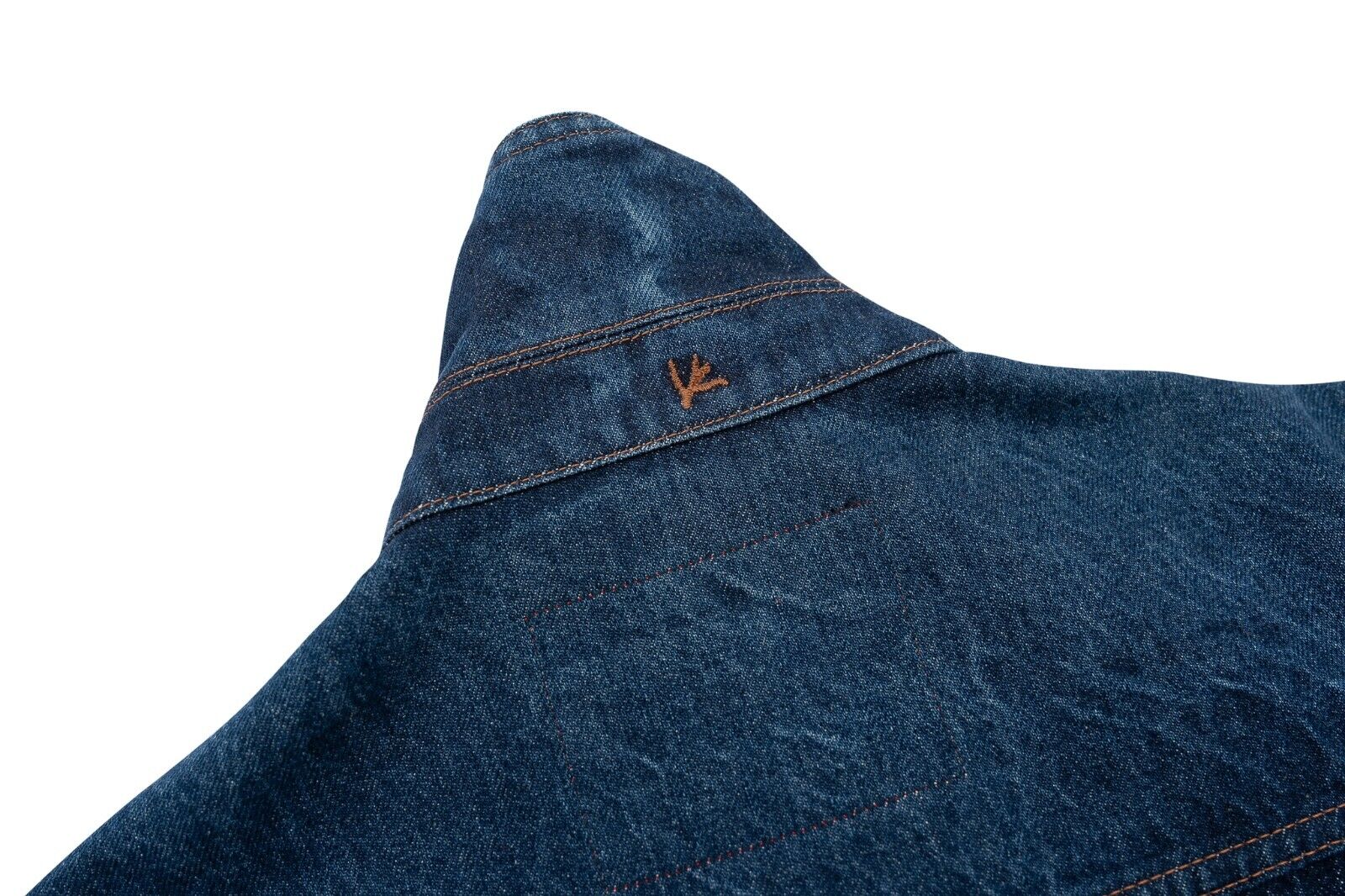 $2200 ISAIA NAPOLI Blue Trucker Jacket Cotton 38 US / 48 EU R