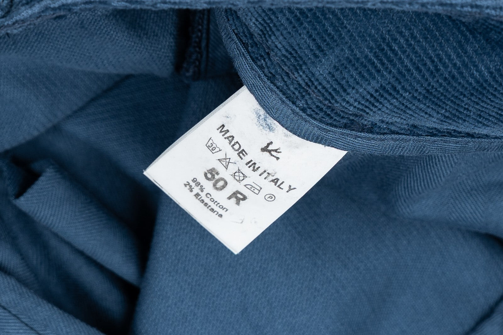 690$ ISAIA NAPOLI Blue Chino 5 Pockets Trousers Pant Corduroy Cotton