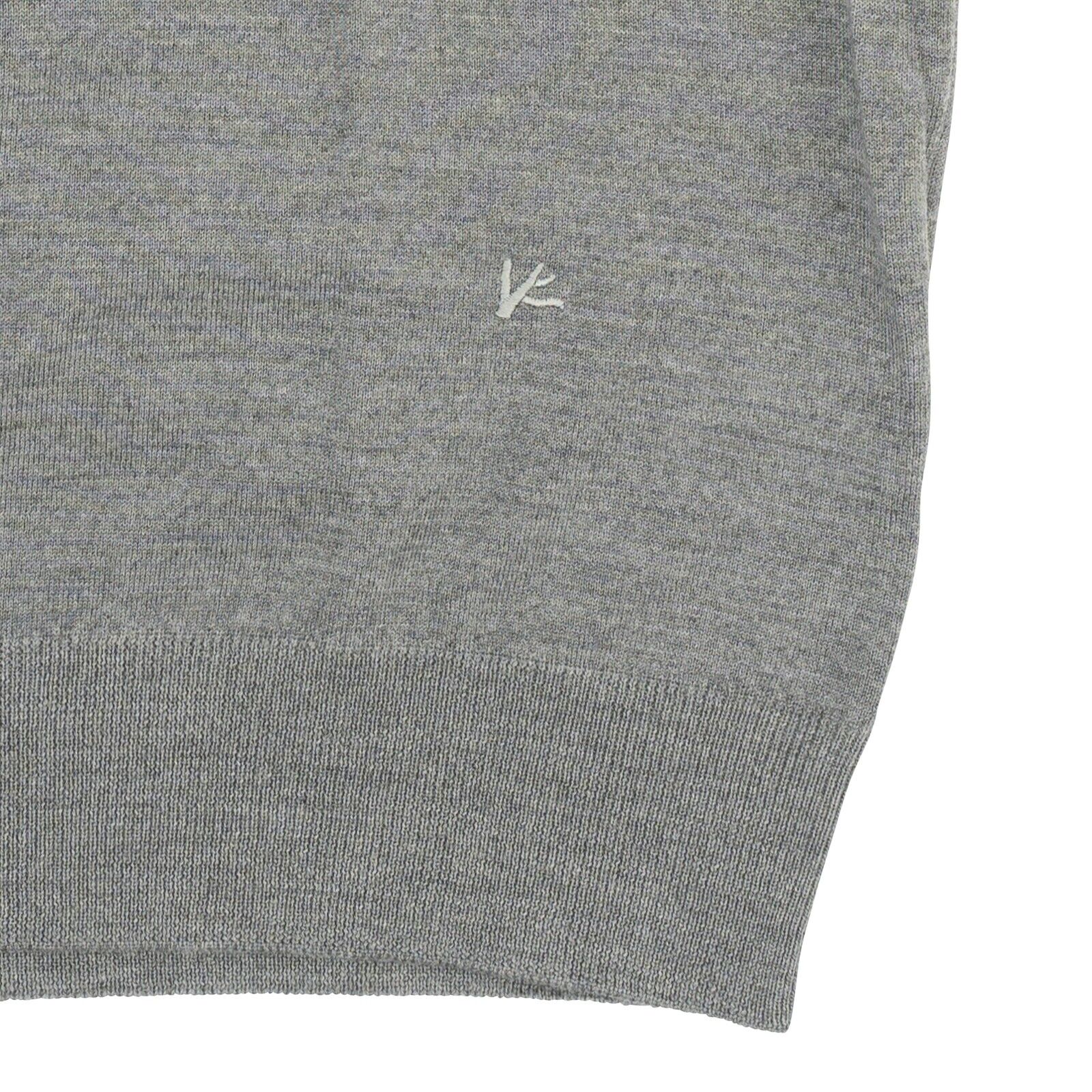 1200$ ISAIA NAPOLI Gray Sweater Crewneck Merinos Wool Extrafine Size XL
