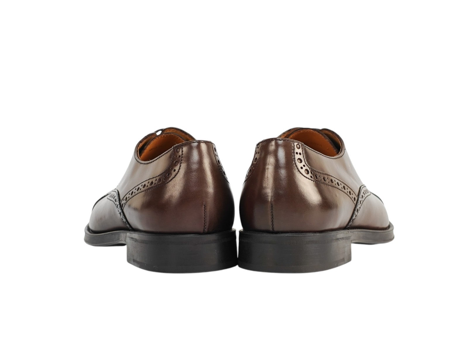 1000$ TESTONI Bologna 1929 Oxford Brogue Shoes Burnished Calf 8 UK 9 US 42 IT