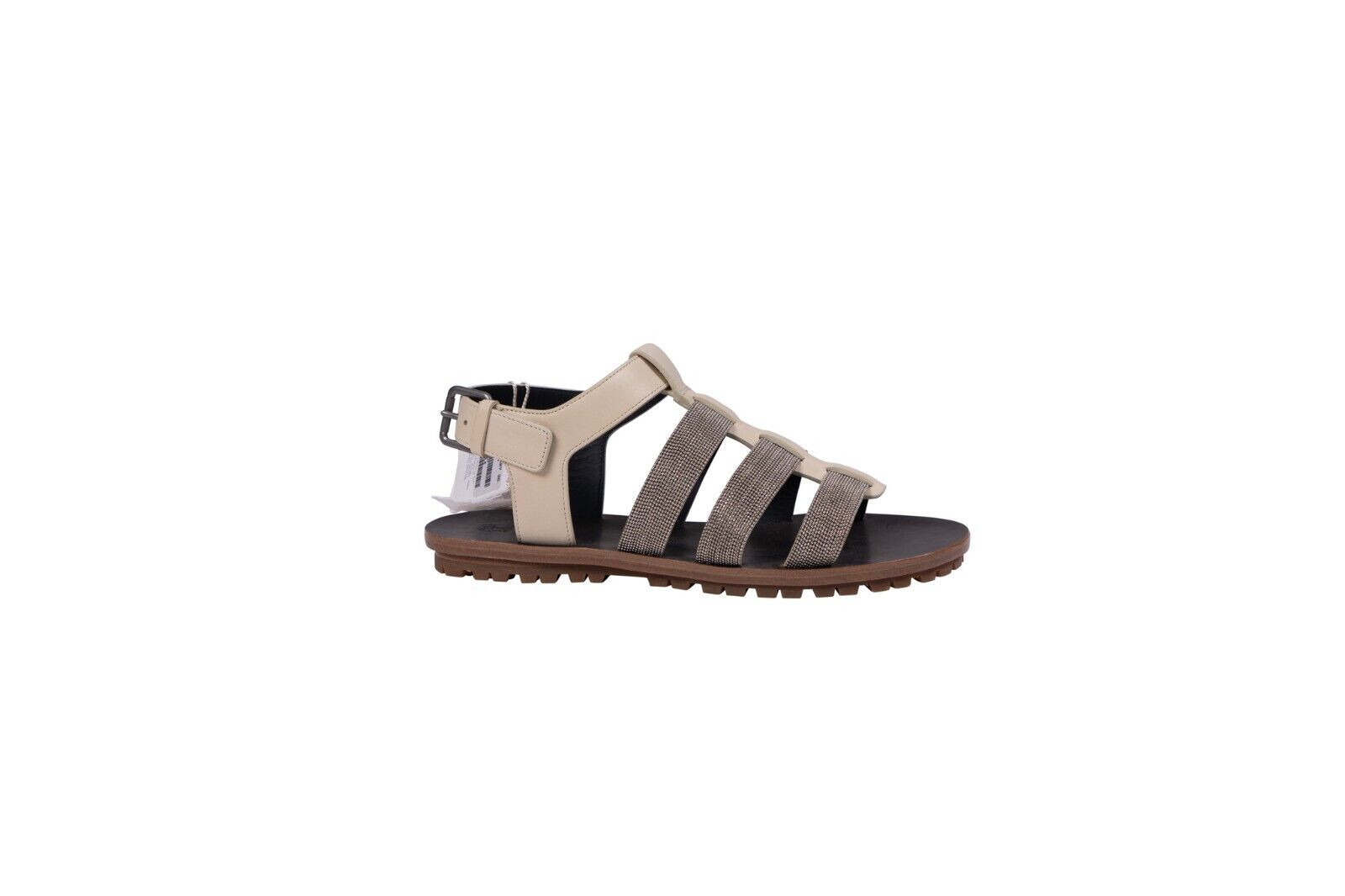 1400$ BRUNELLO CUCINELLI Sandal Monile Shoes Beige Leather 6 US / 3 UK / 36 IT