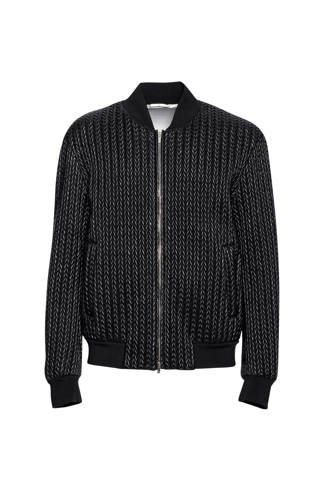 2000$ LUXURY ITALO FERRETTI Bomber Jacket "WOVEN" Black 40 US / 50 EU ZILLI