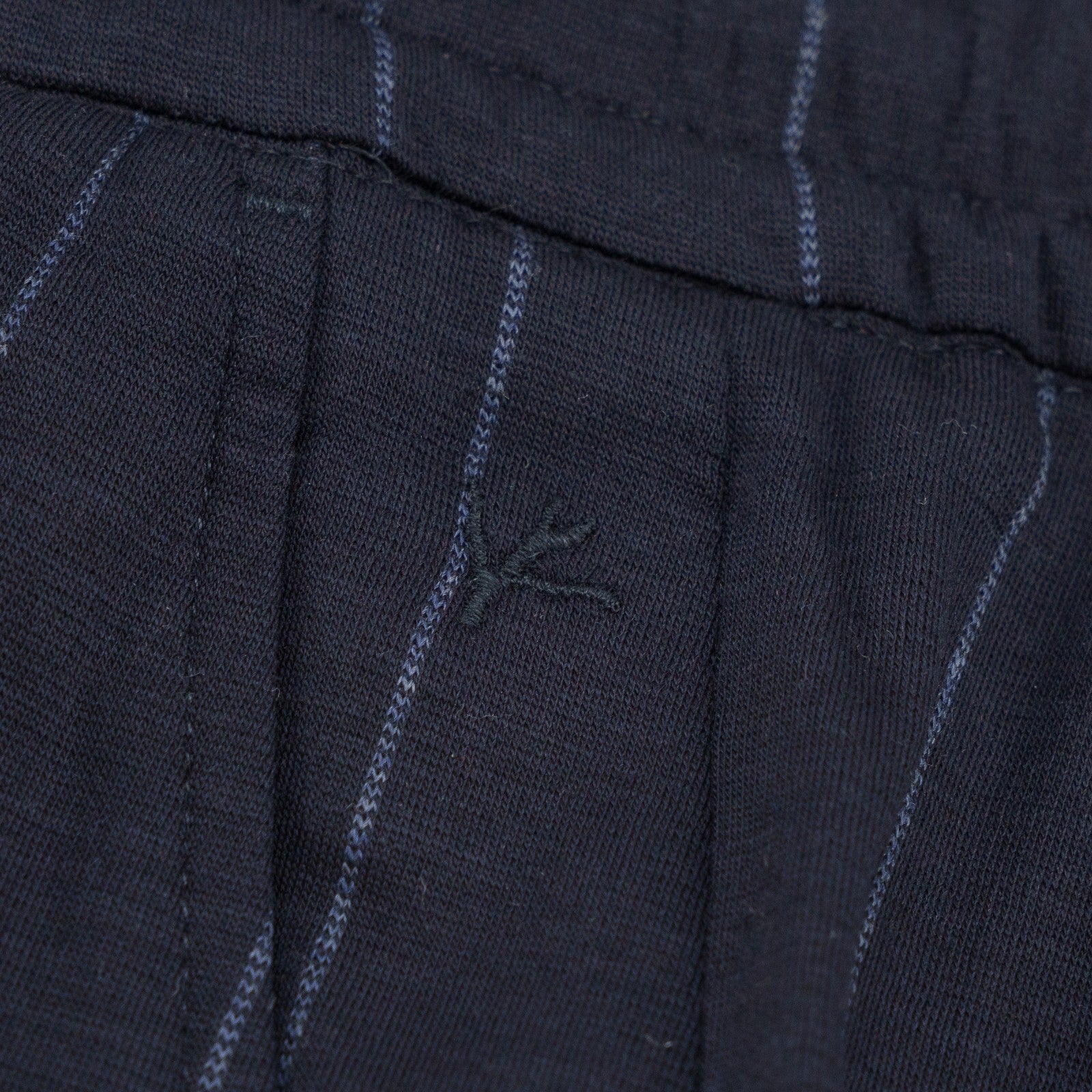 1300$ ISAIA NAPOLI Blue Navy Striped Drawstring Pant Wool Jersey 34 US / 50 EU