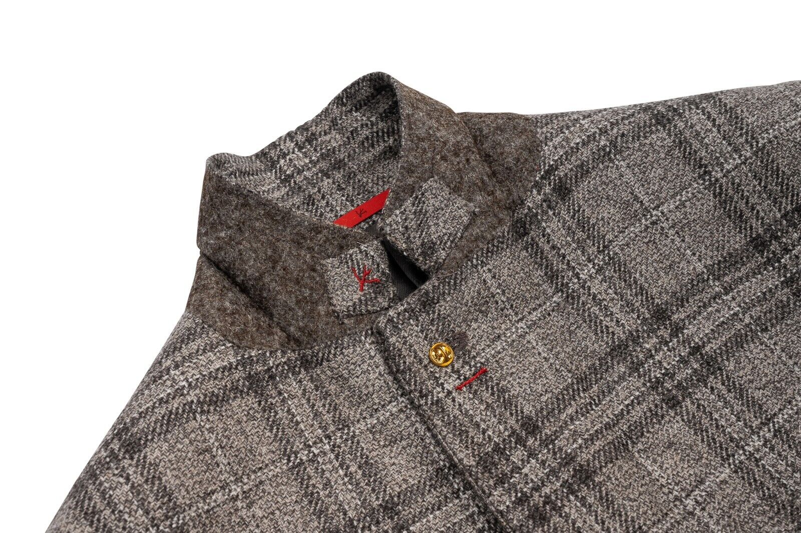 $6500 ISAIA NAPOLI Gray Checks Jacket Sport Coat 100% Cashmere 40 US / 50 EU