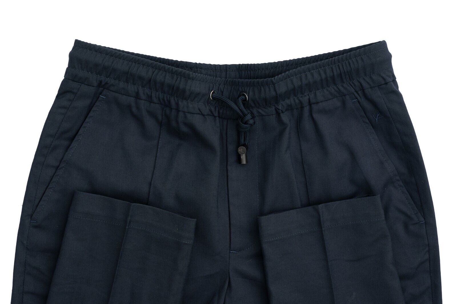 1100$ ISAIA NAPOLI Blue Drawstring Trousers Pant Wool / Cotton 32 US / 48 EU