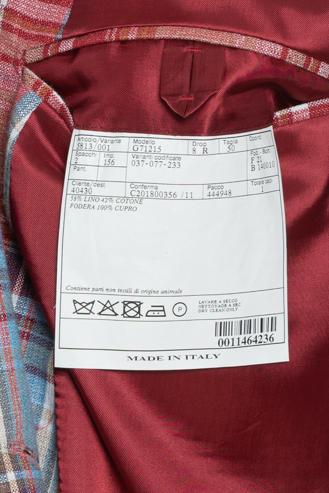 1900$ BELVEST Sartorial Double Breasted Jacket Check Linen Cotton Super Slim Fit