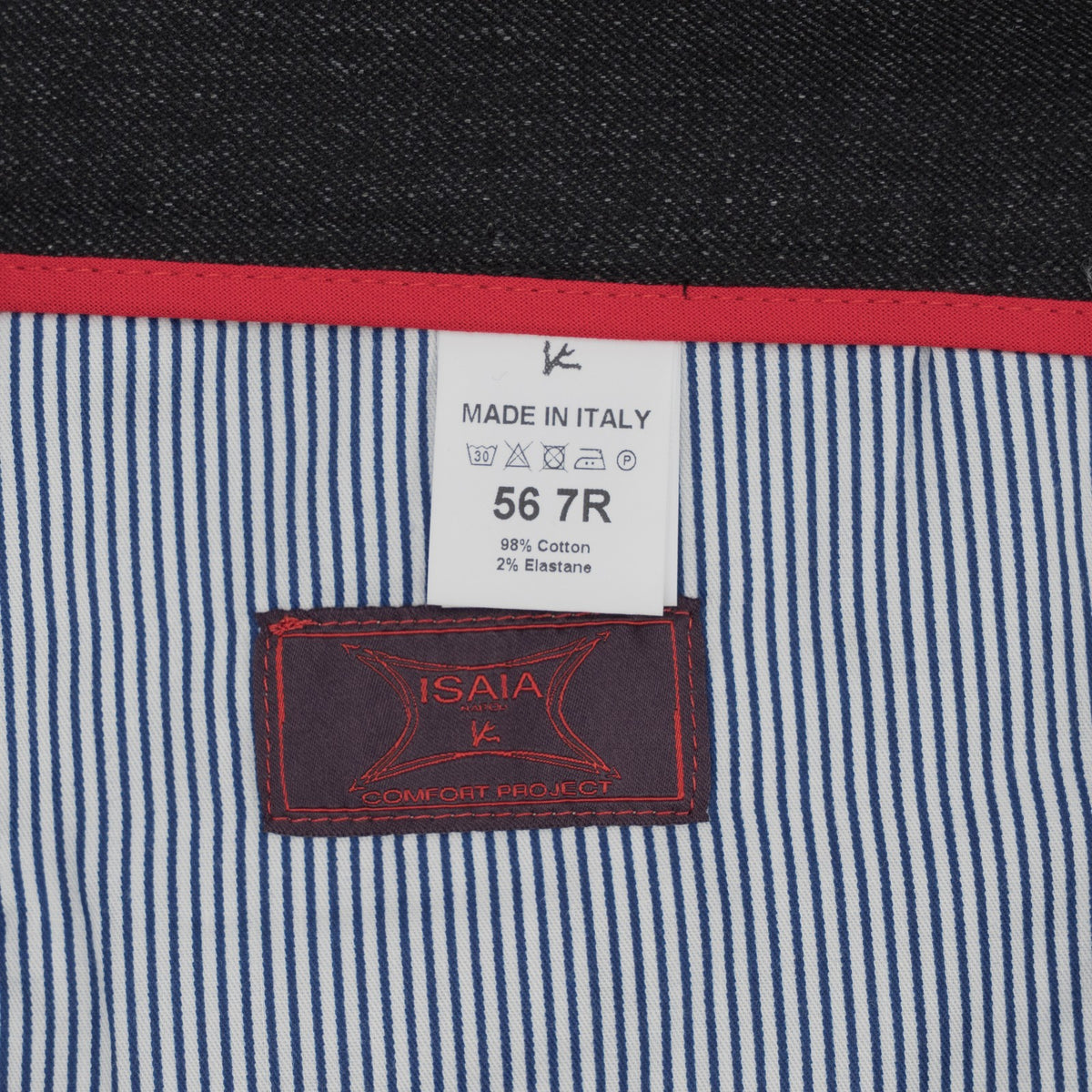 750$ ISAIA NAPOLI "Comfort" Black 5 Pocket Pant Cotton Regular 40 US / 56 EU