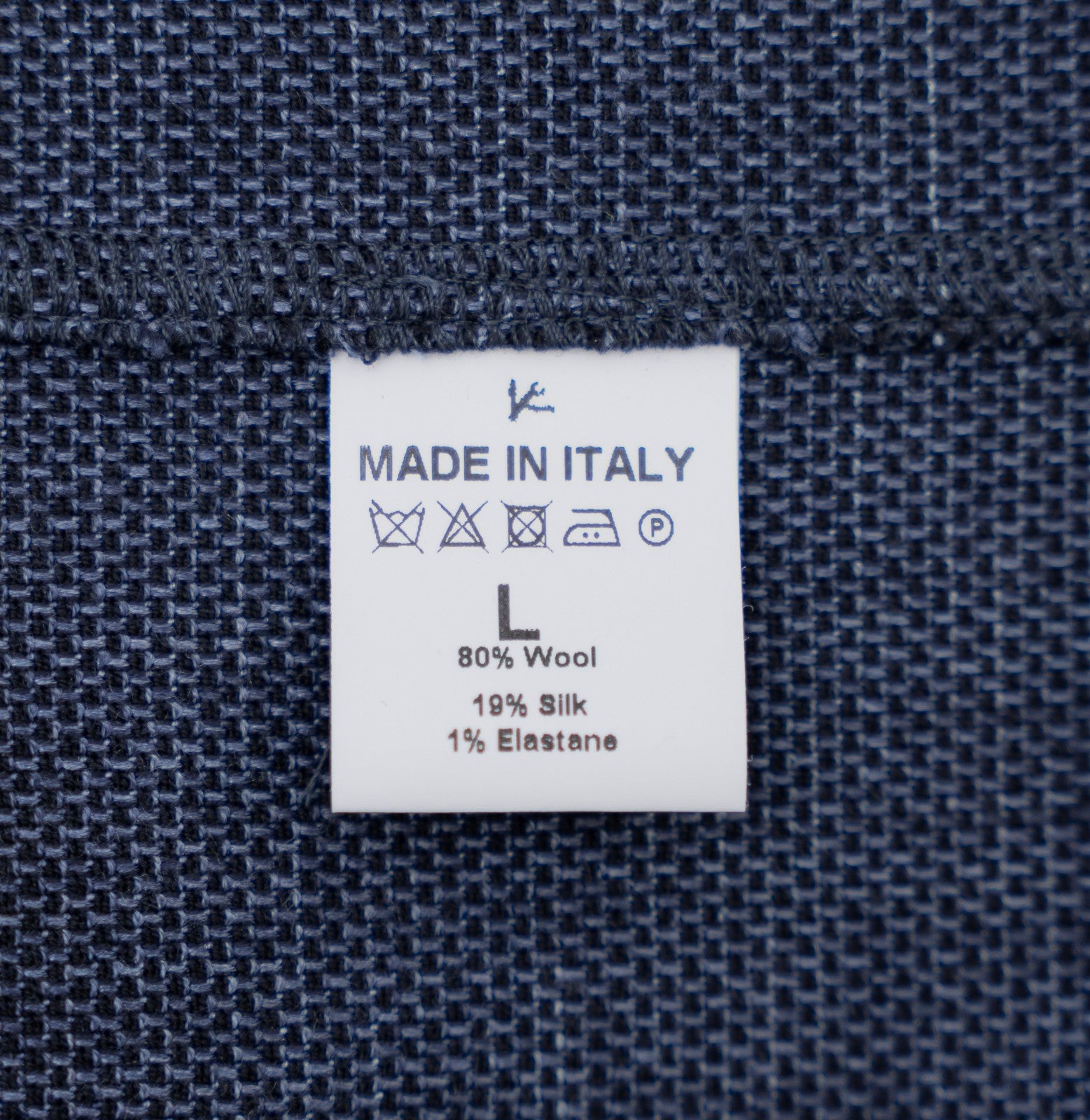 $1650 ISAIA "Comfort Project" Blue Hand-Sewn Overshirt Jacket Wool Silk Size L