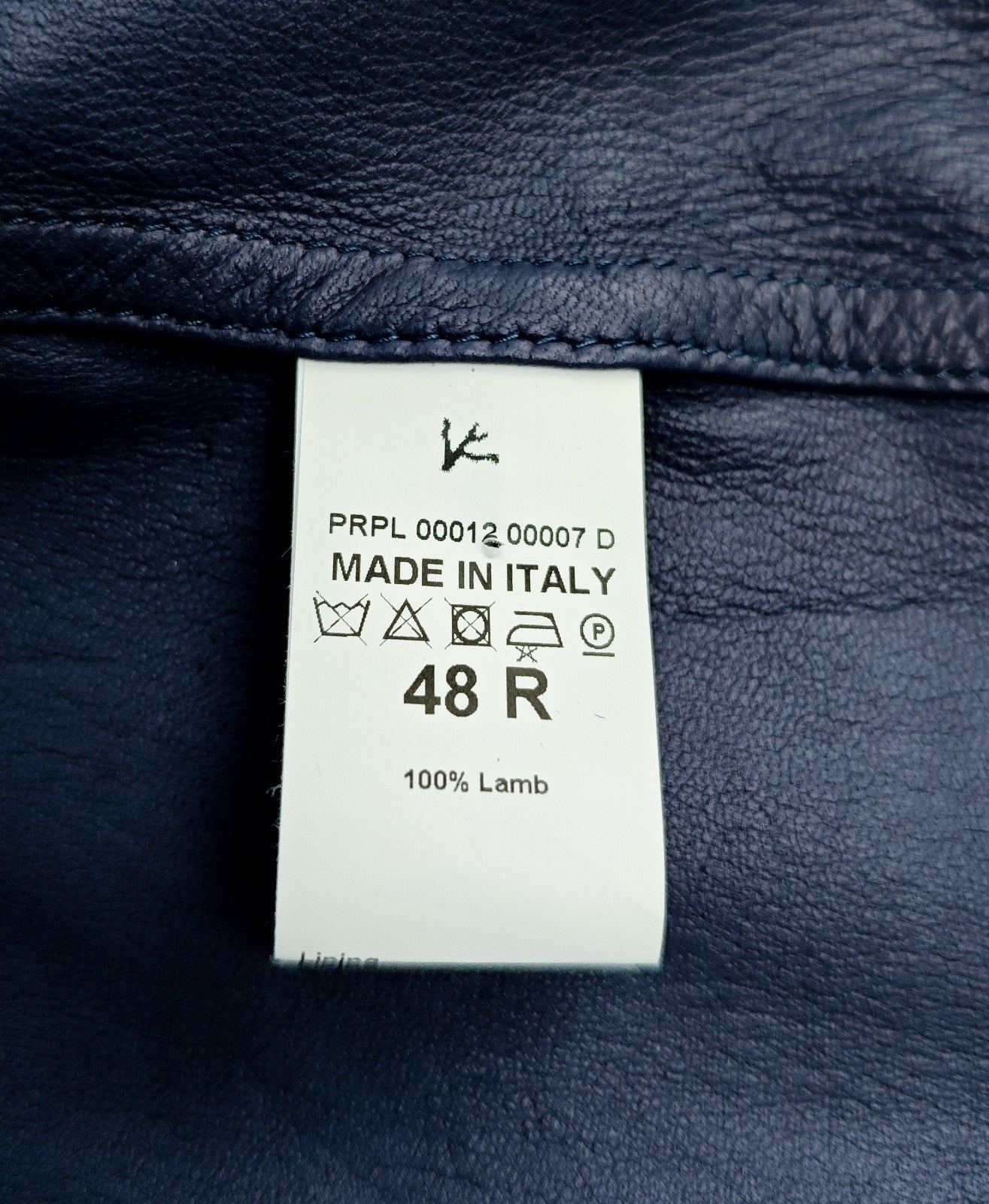 5500$ ISAIA Blue Navy Overshirt Jacket 100% Suede Lambskin Leather 38 US / 48 EU