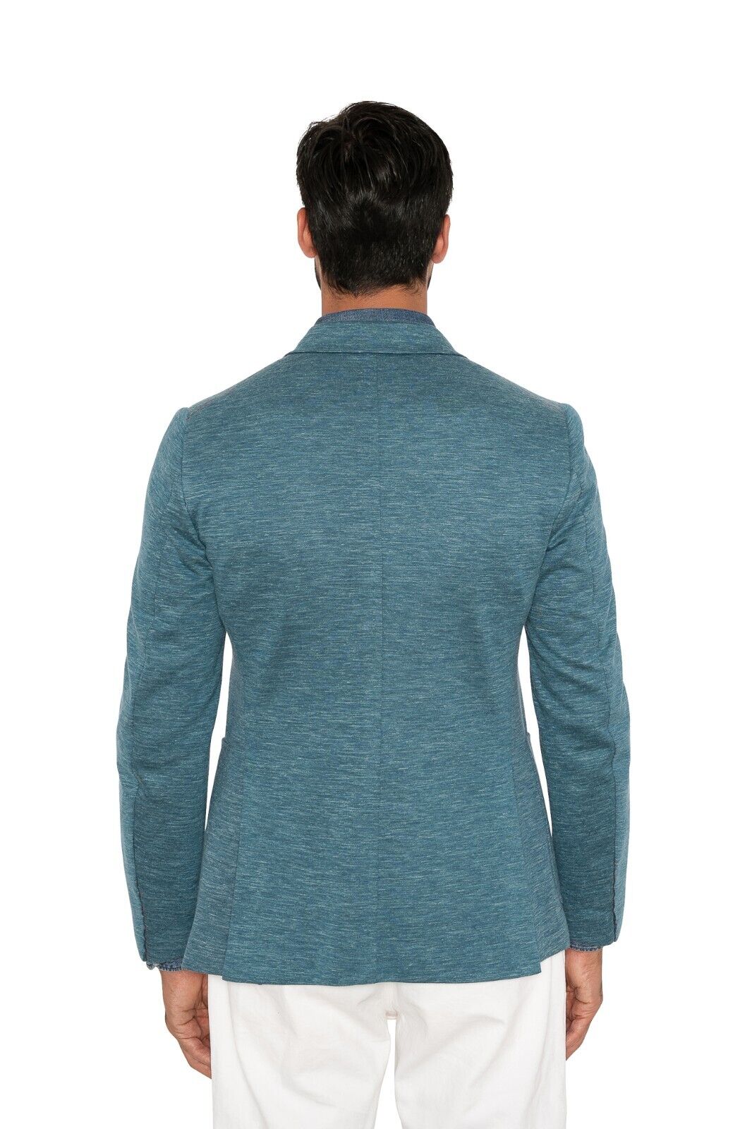 $4600 ISAIA Tiffany Green Jacket Sport Jersey Wool Silk Linen  36 US 46 EU 8R