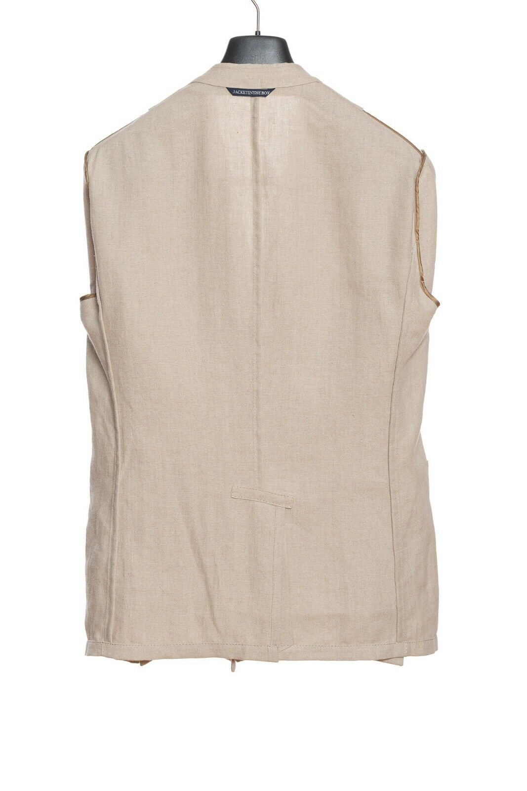 1800$ BELVEST Jacket Beige Solid Pure Washed Linen Drop 8 JACKETINTHEBOX Edition