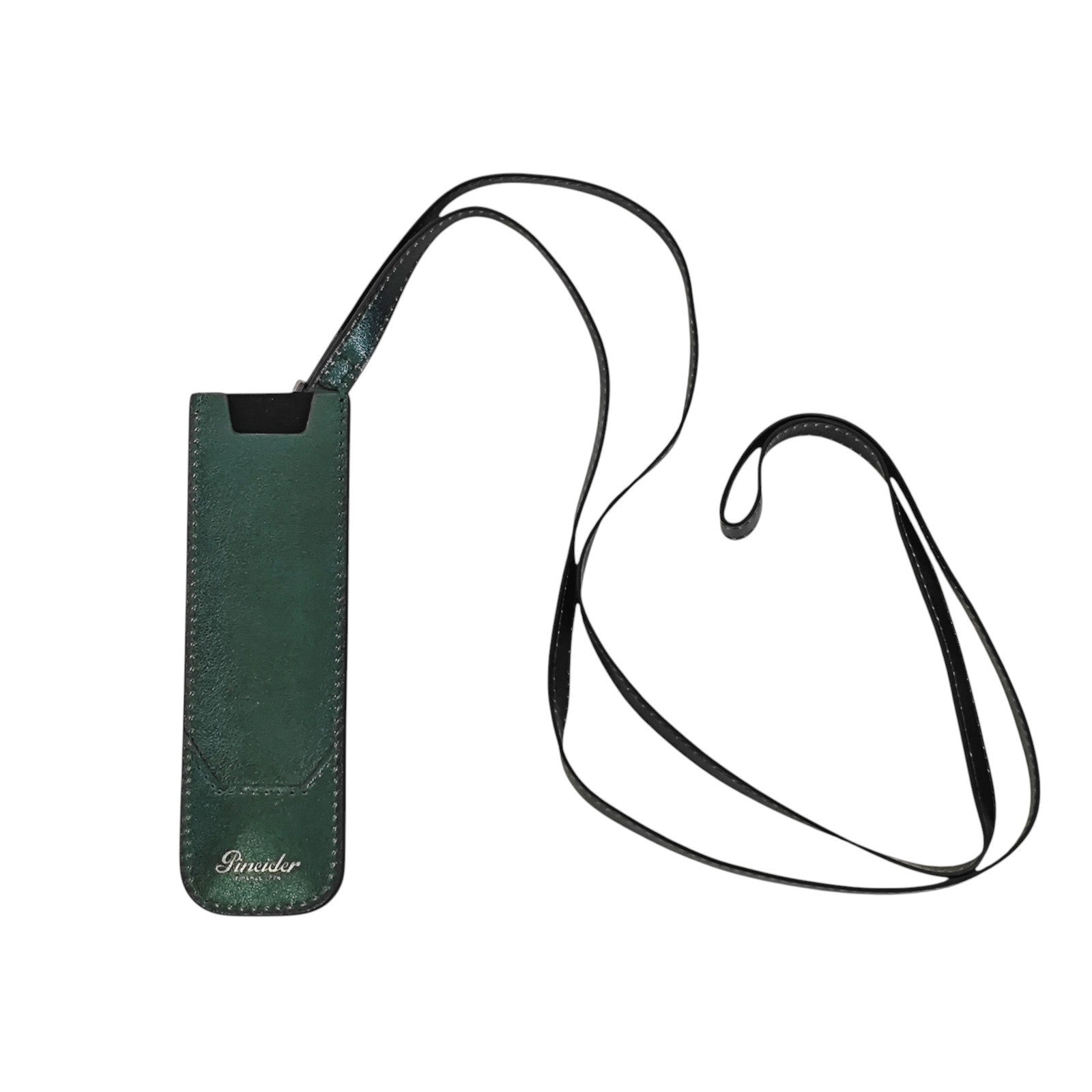 150$ PINEIDER FIRENZE 1774 "Metro Smooth" Pen Holder Calf Laminated Green