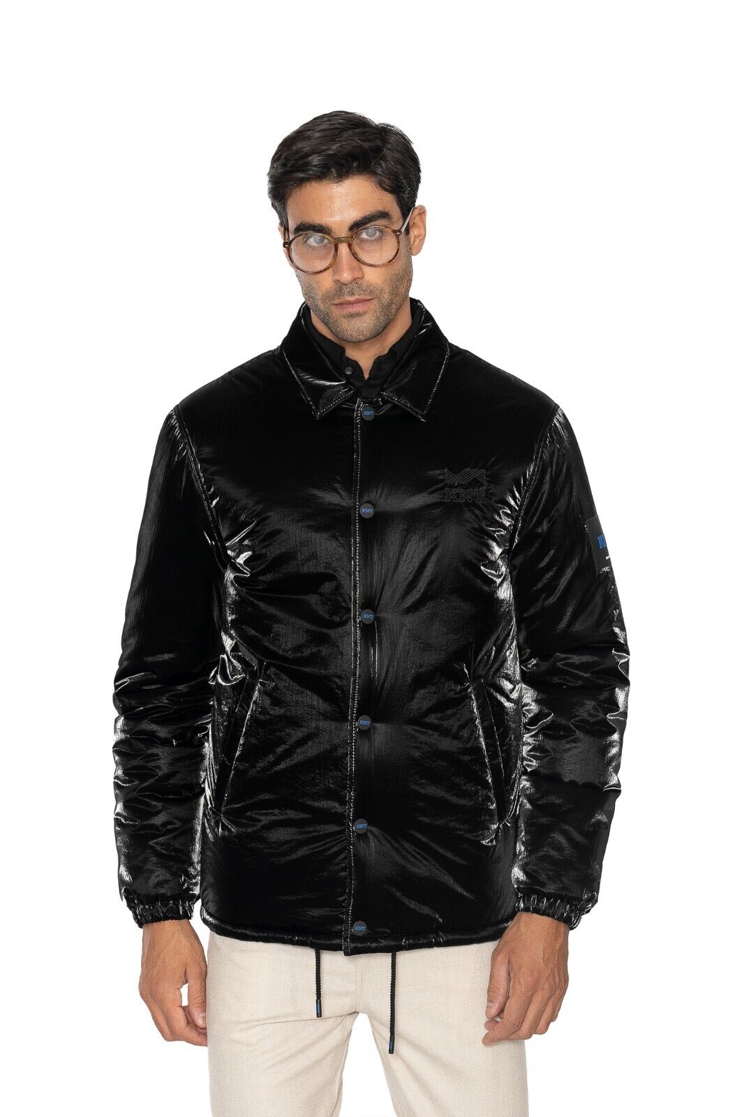 $1800 KITON KNT Black "Shiny Effect" Padded Puffer Jacket Coat - PA