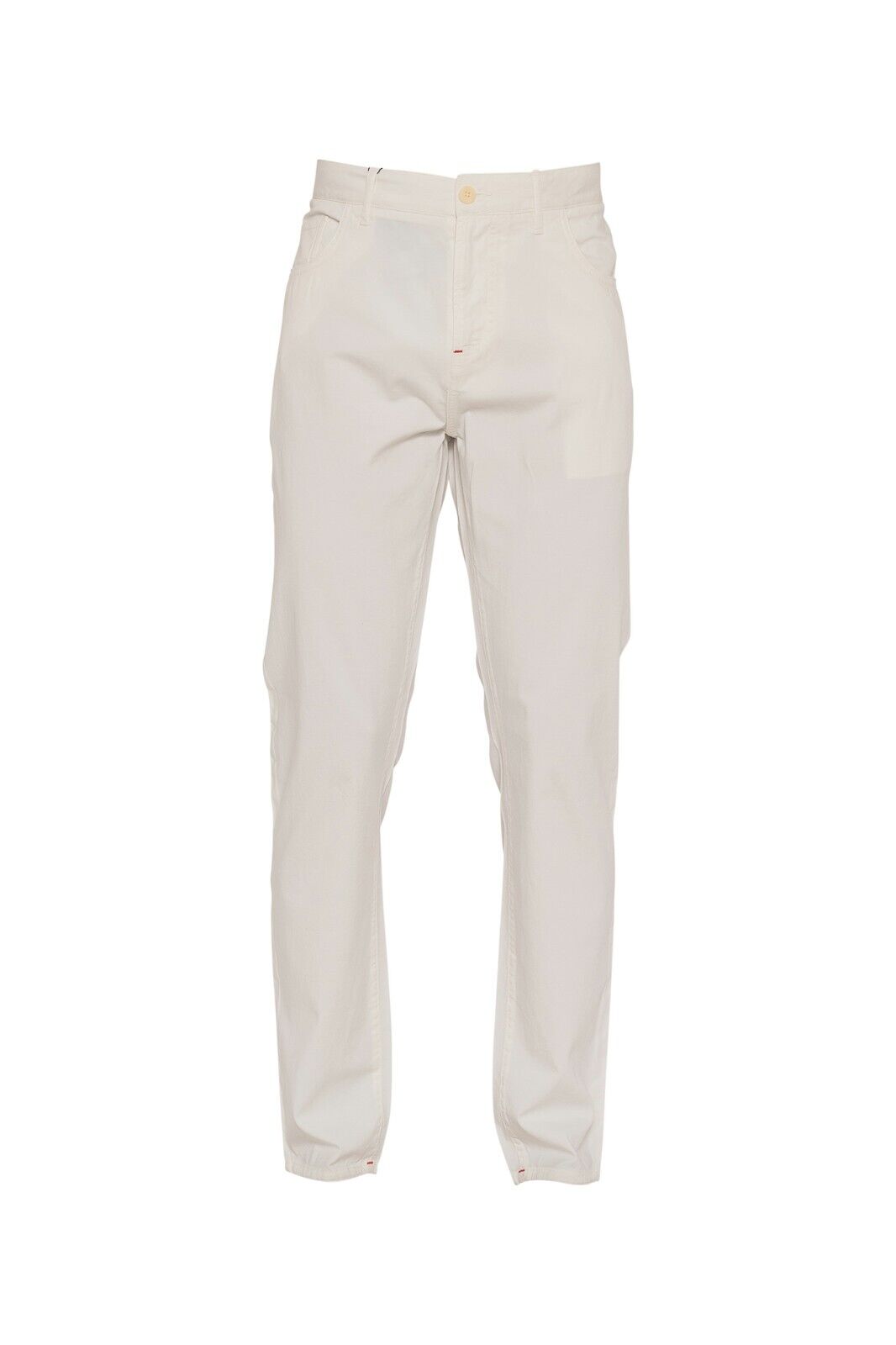 990$ ISAIA NAPOLI Ivory 5 Pockets Trousers Sport Pant Cotton
