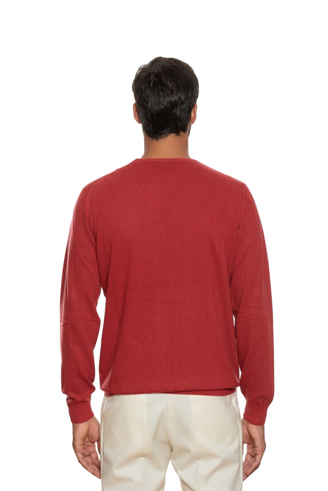 420$ DELLA CIANA CASHMERE Sweater Merinos Wool / Cashmere Red Dyed 40 US / 50 EU