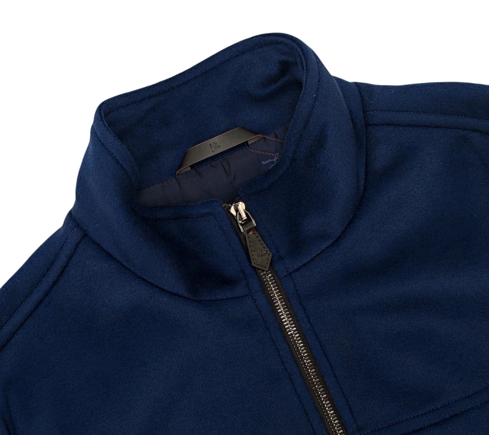 $4750 ISAIA NAPOLI Blue Full Zip Bomber Jacket 100% Cashmere 40 US / 50 EU