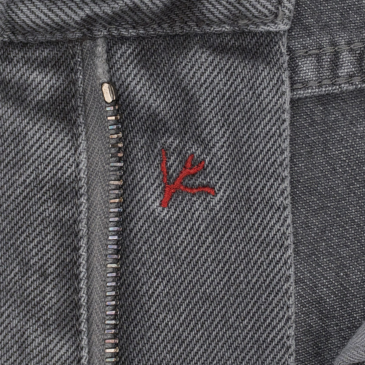 795$ ISAIA NAPOLI "Chiaia" Gray Denim Jeans Pant Cotton Regular - Leather Tag
