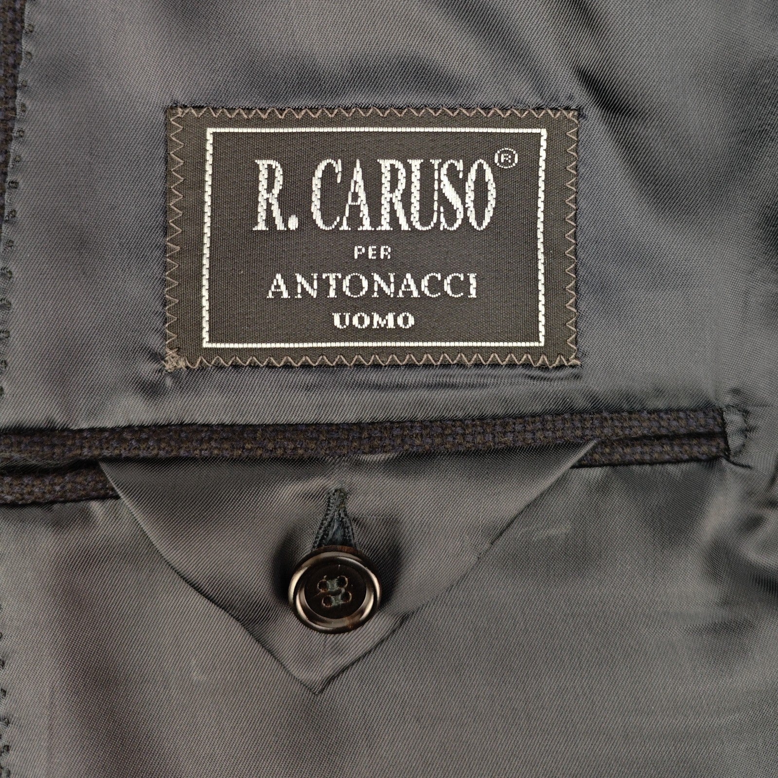 1900$ RAFFAELE CARUSO Navy Sport Coat LORO PIANA Zelander Wool 44 US / 54 IT