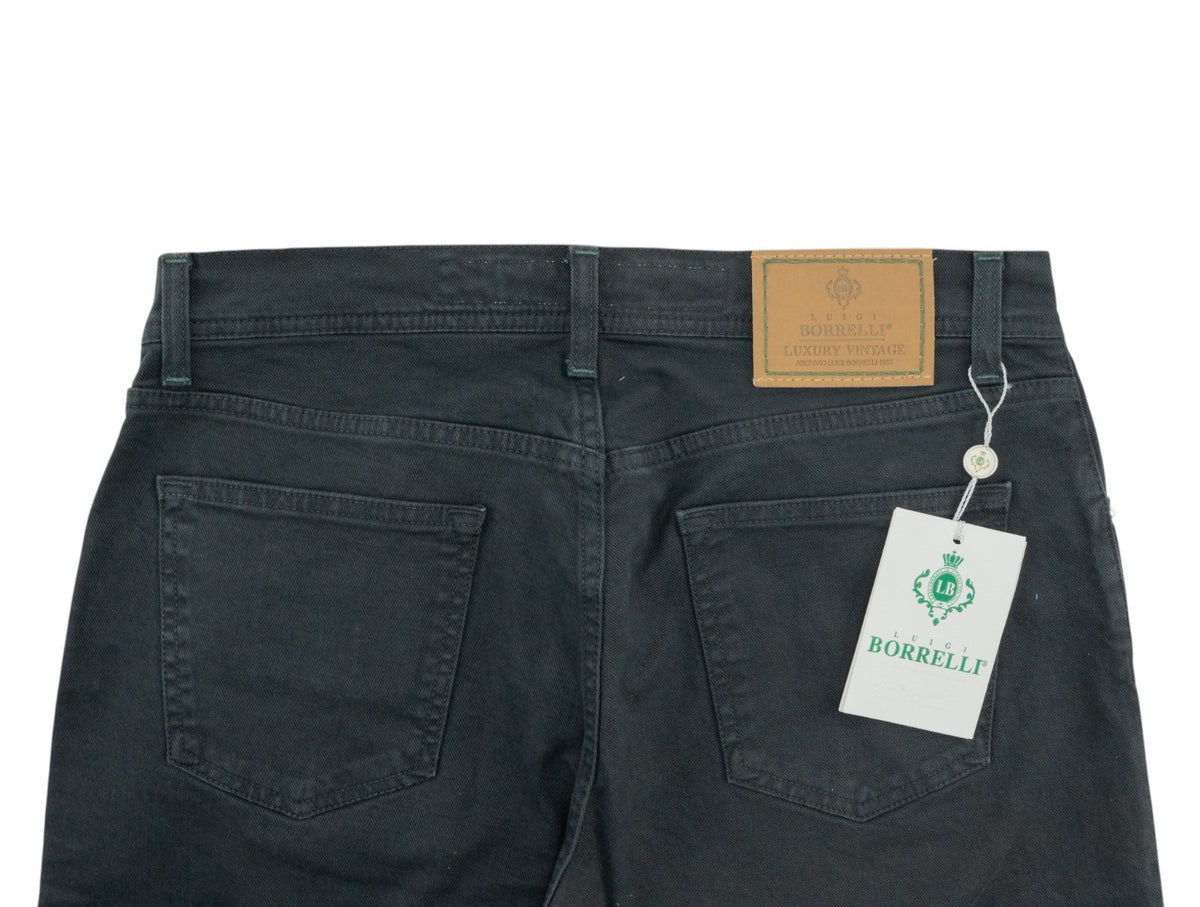 415$ LUIGI BORRELLI NAPOLI Dark Blue Denim Jeans Pant Cotton 35 US / 51 EU