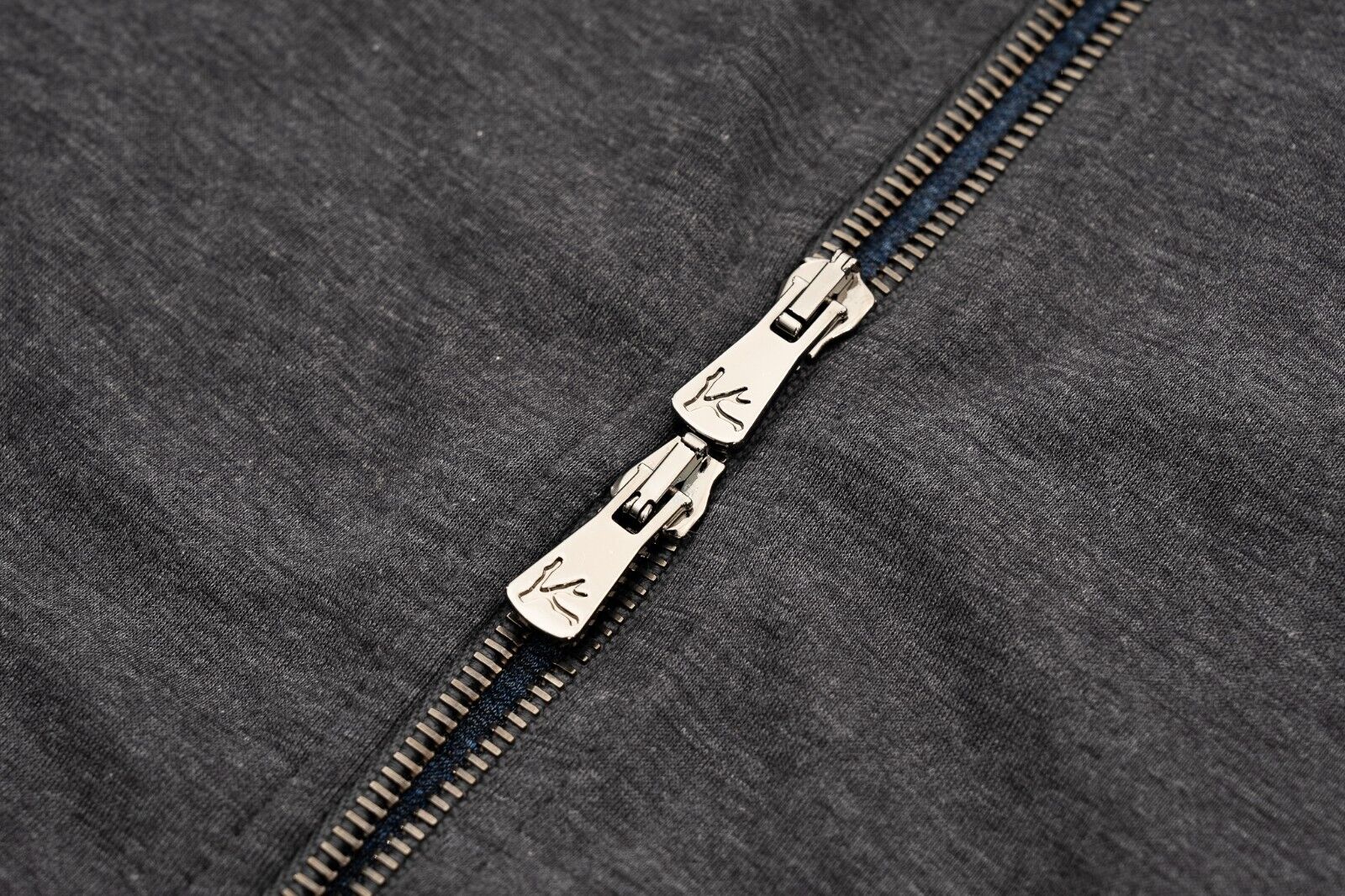 1200$ ISAIA NAPOLI Gray Full Zip Hoodie Track Jacket Jersey Cotton Size S