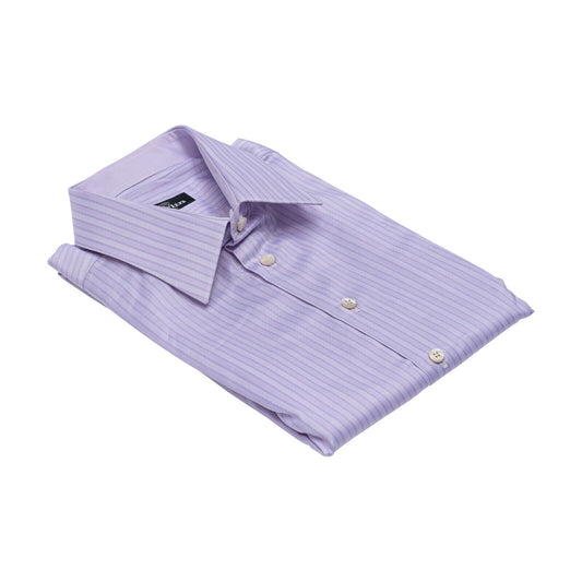 690$ ITALIAN LUXURY GERLIN Shirt Lilac ALUMO Cotton 2AQ ZILLI