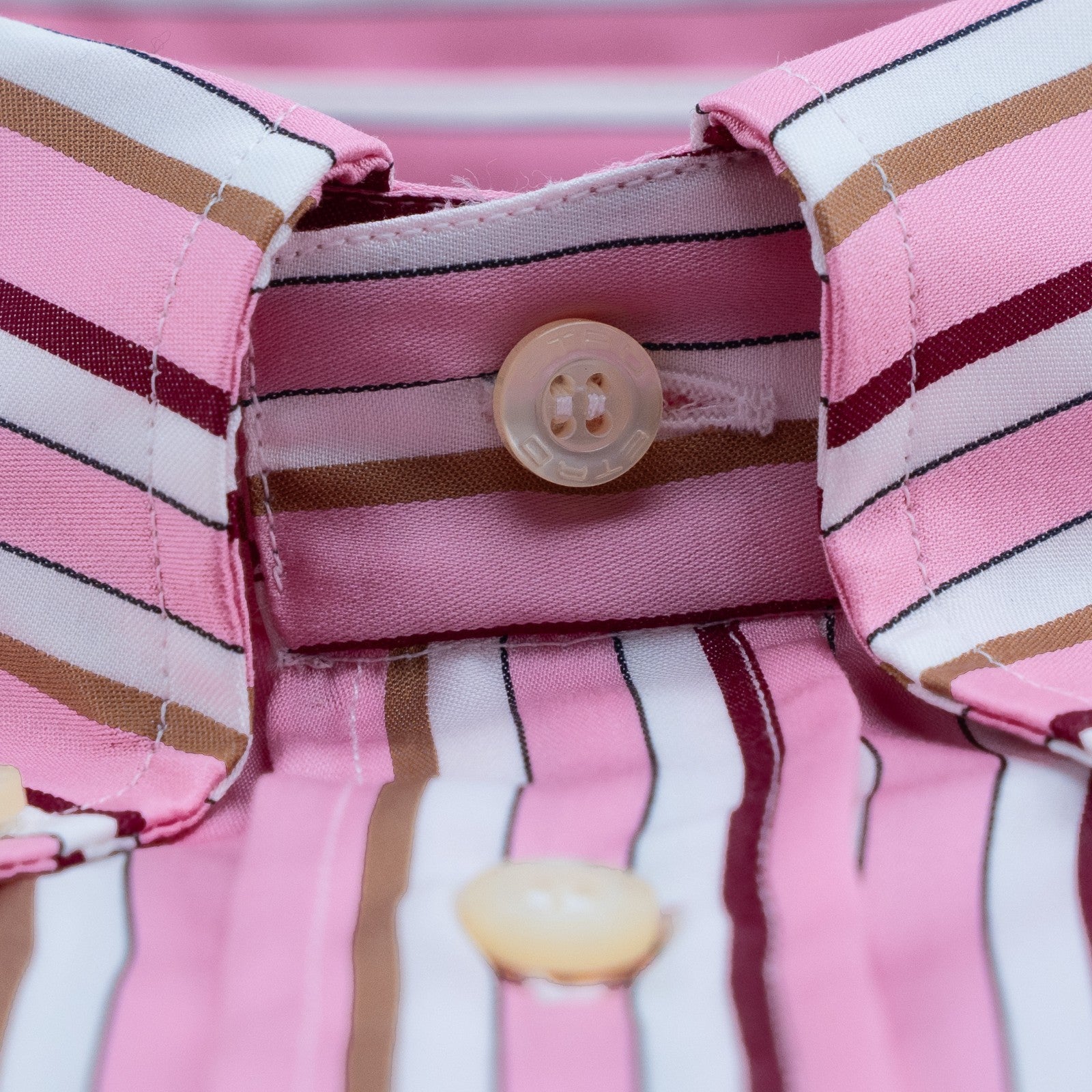 500$ ETRO MILANO Shirt Striped Pink Button Down 100% Cotton Size 16.5 - 42