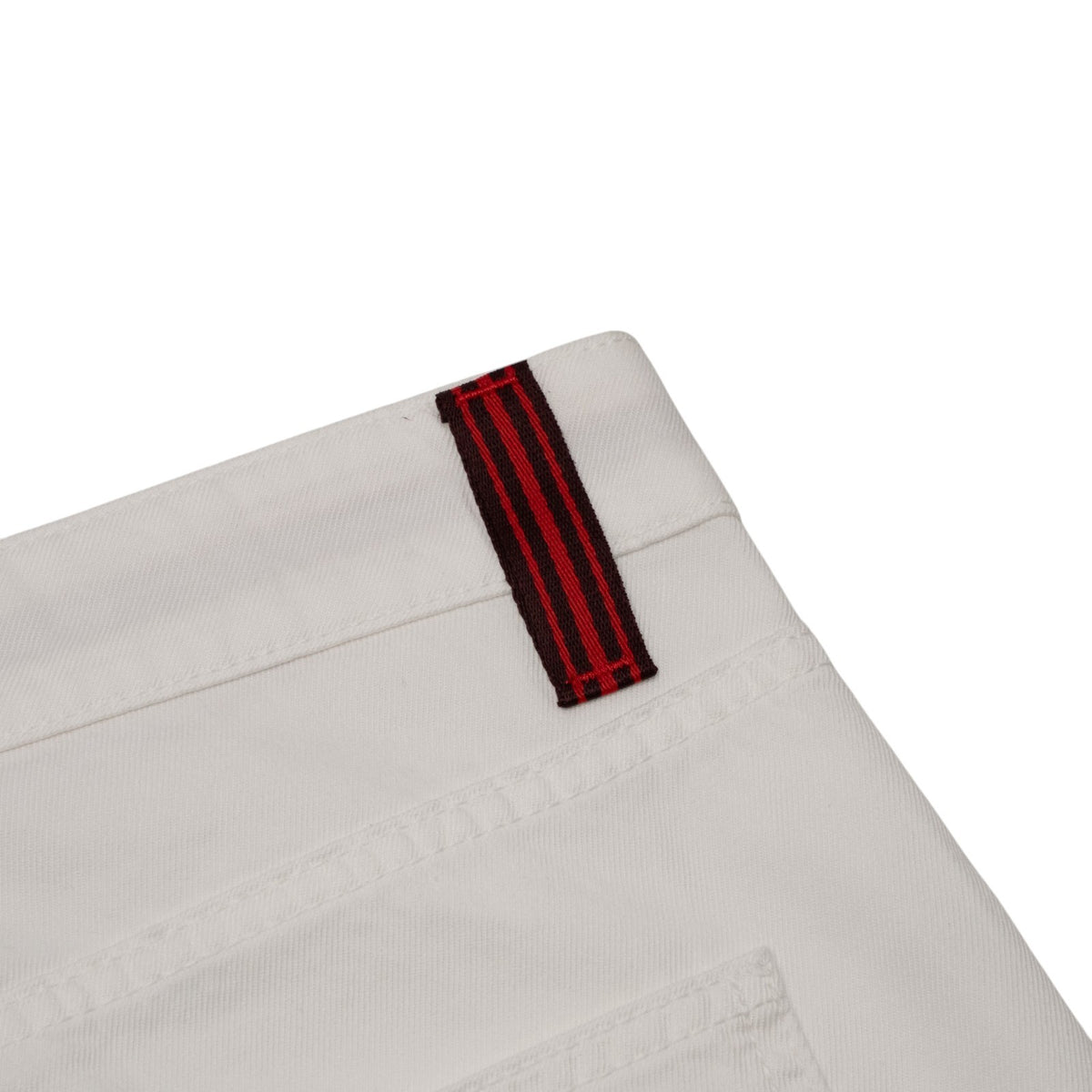 695$ ISAIA NAPOLI White 5 Pockets Jeans Denim Pant Cotton Slim Fit