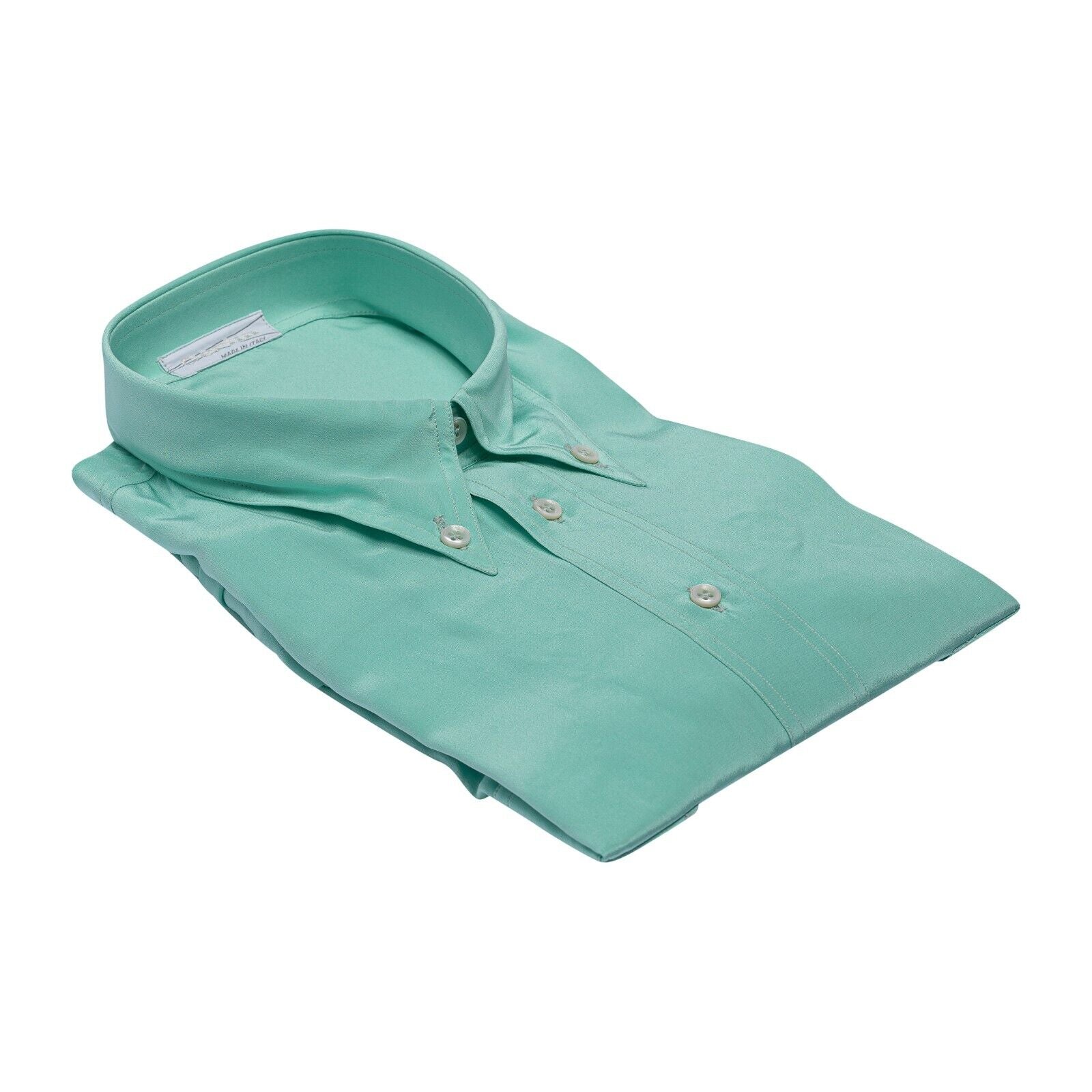 1400$ LUXURY GERLIN Shirt Tiffany 100% Crèpe Silk 15.75 - 40 2E BIJAN