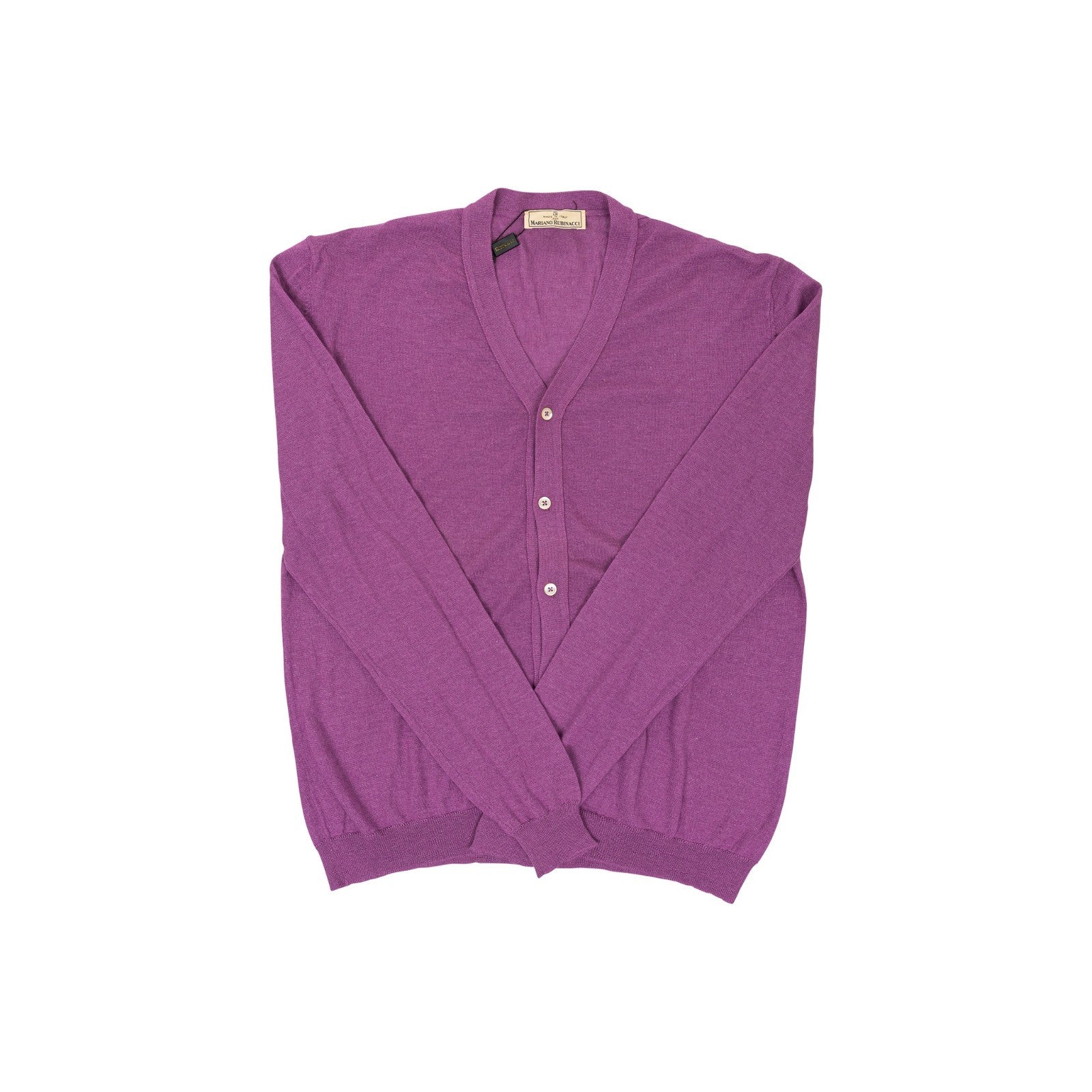 750$ RUBINACCI NAPOLI Prune Cardigan Soft Cashmere / Silk 40 US / 50 EU