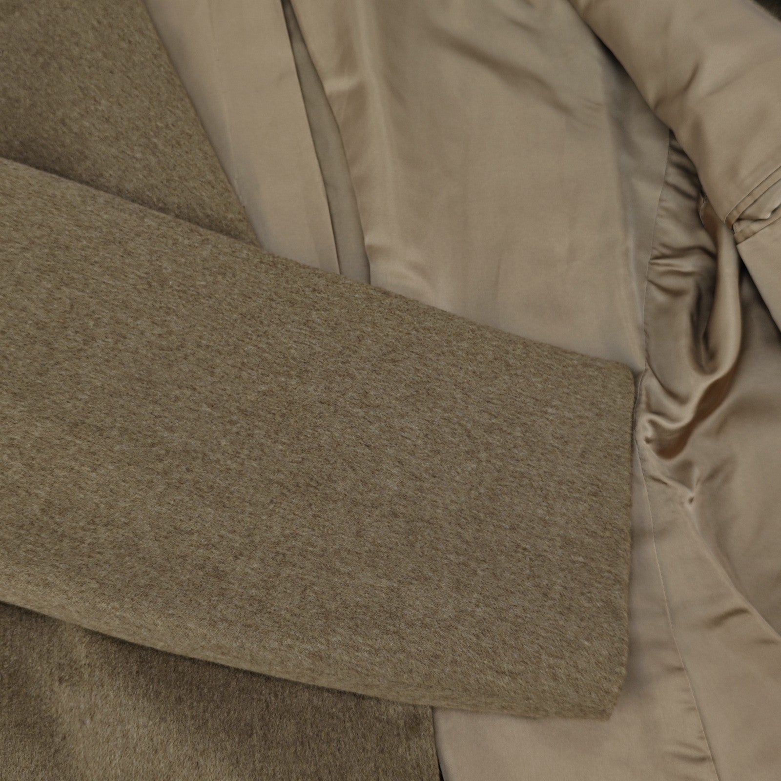 3500$ LUCIANO BARBERA Beige Martingale Overcoat 100% Cashmere 40 US / 50 EU