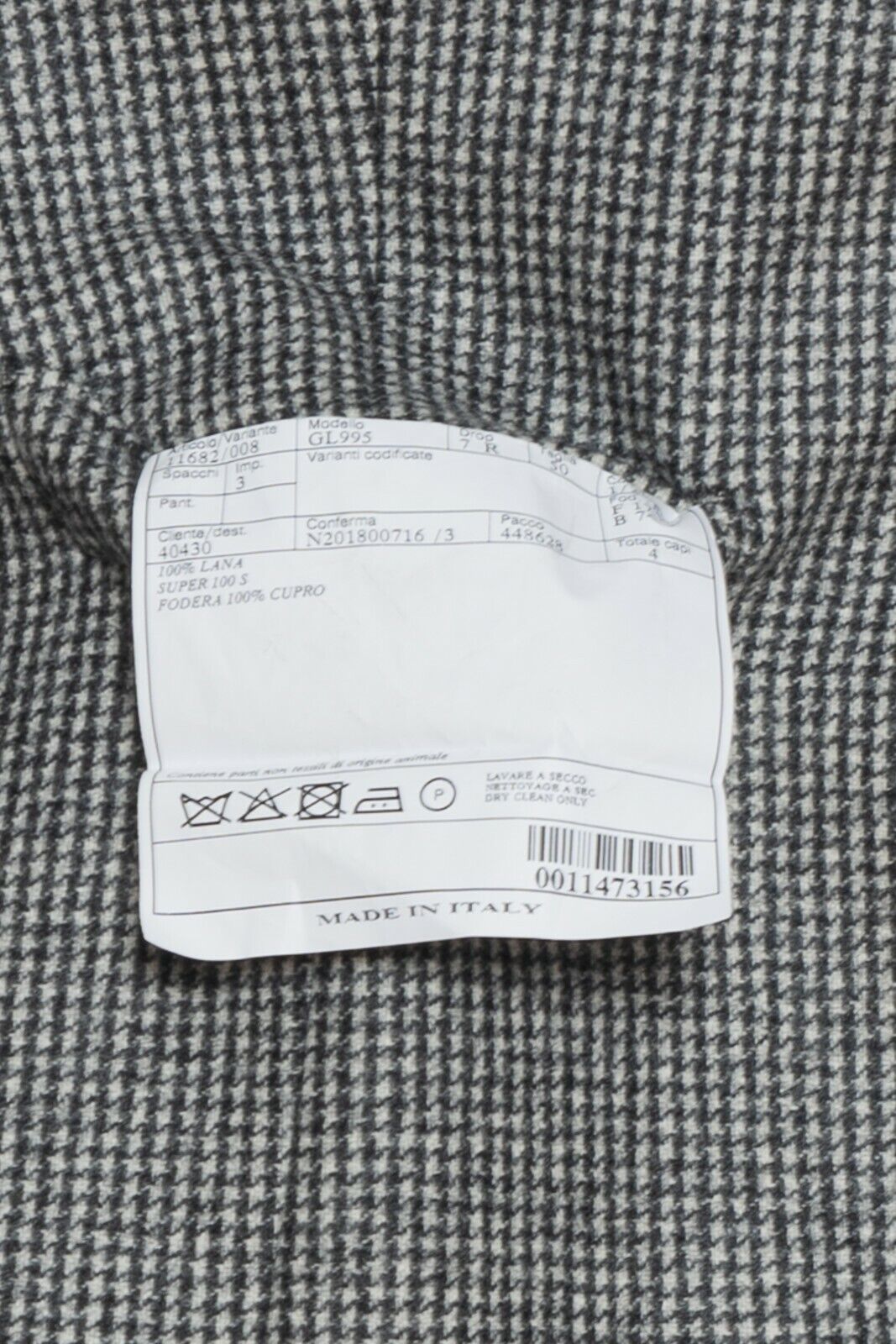 $1250 Belvest Houndstooth Gray Suit Vest + Pant Flannel Wool 100's 7R
