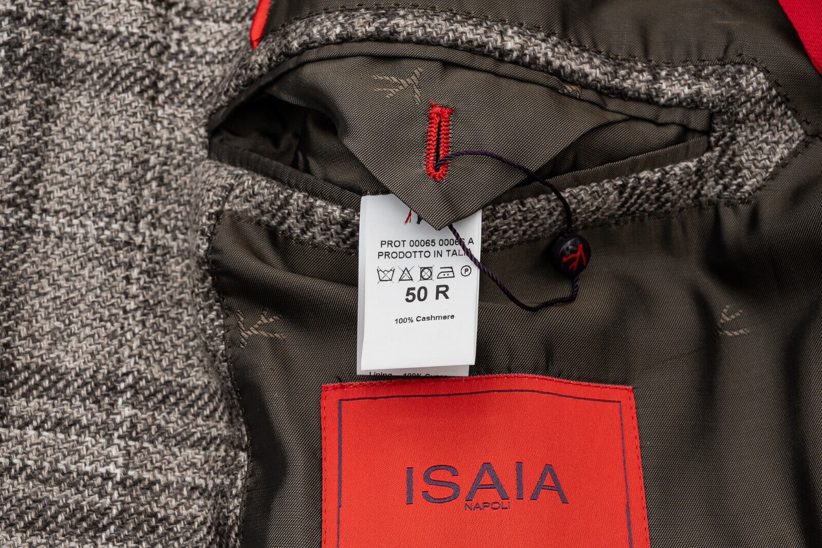 $6500 ISAIA NAPOLI Gray Checks Jacket Sport Coat 100% Cashmere 40 US / 50 EU