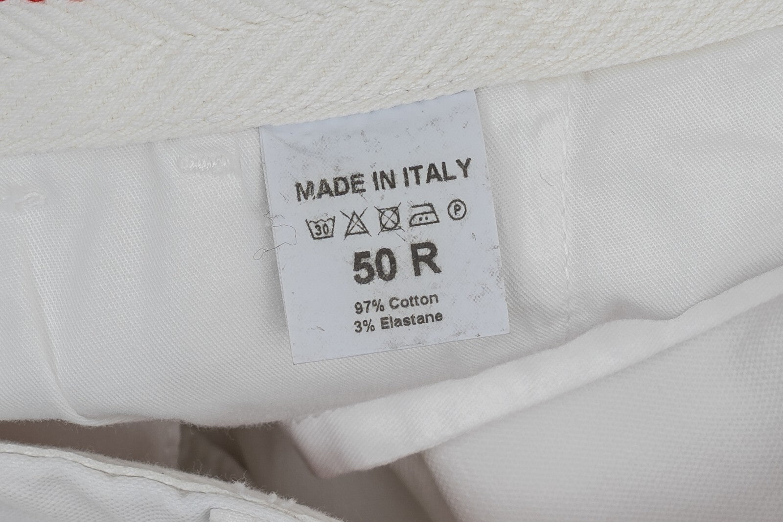 750$ ISAIA NAPOLI White Cargo Short Pant Cotton 34 US / 50 EU R