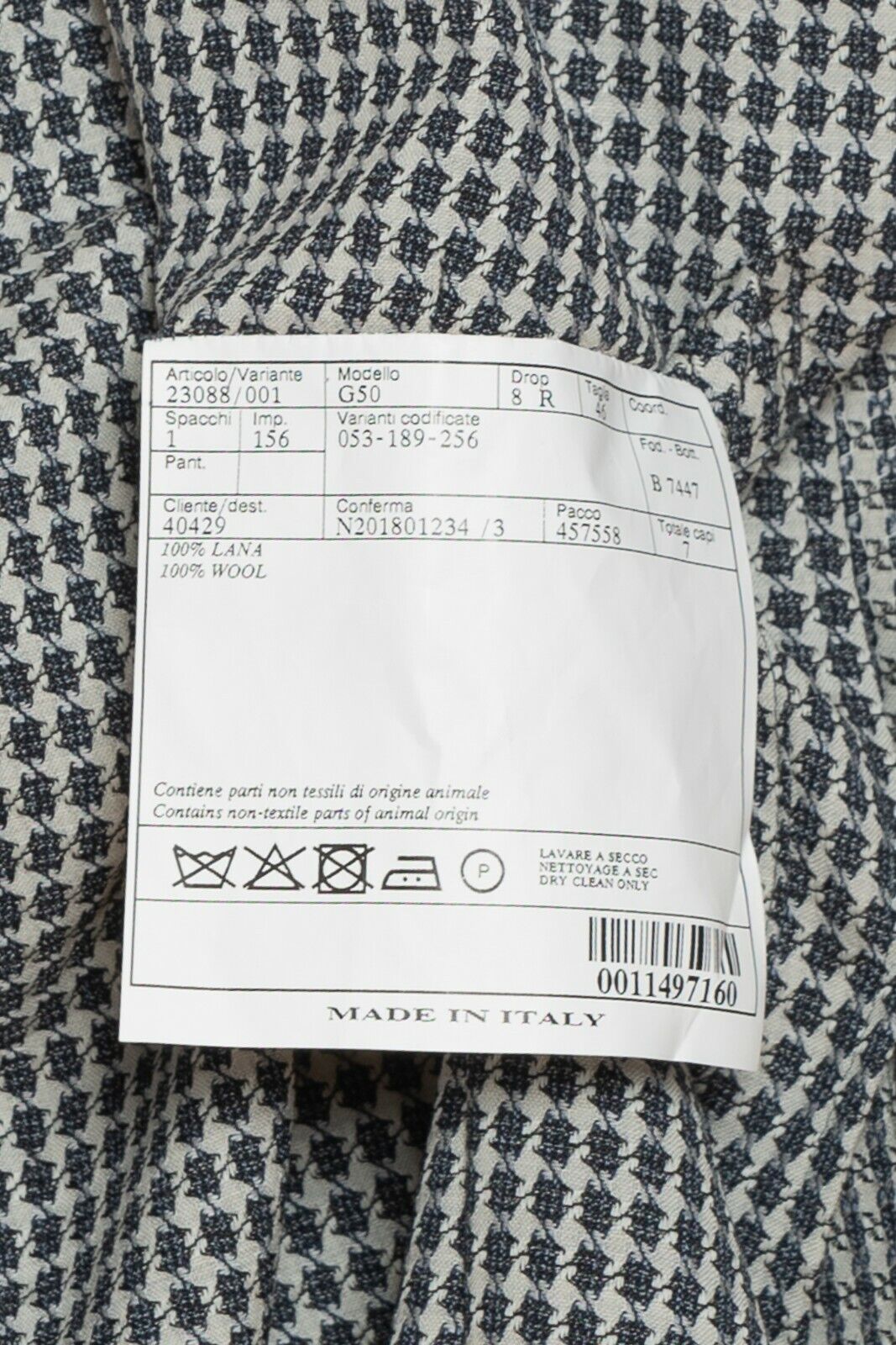 1700$ BELVEST Summer Jacket Medallion Ultra Light Wool Gray / Blue Drop 8 Slim
