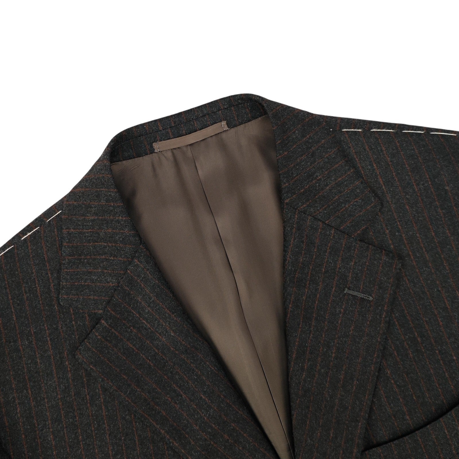 MACO by RAFFAELE CARUSO Gray Pinstripe Suit Superfine 120's Wool 46 US / 56 IT