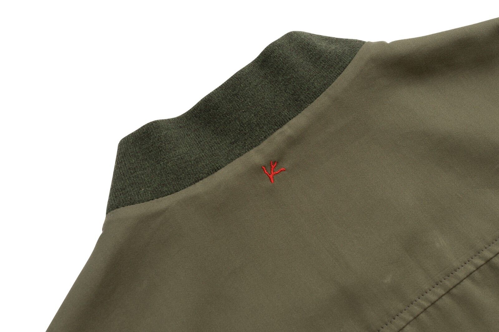 $2800 ISAIA NAPOLI College Bomber Jacket Green Luxury Cotton Size 36 US / 46 EU