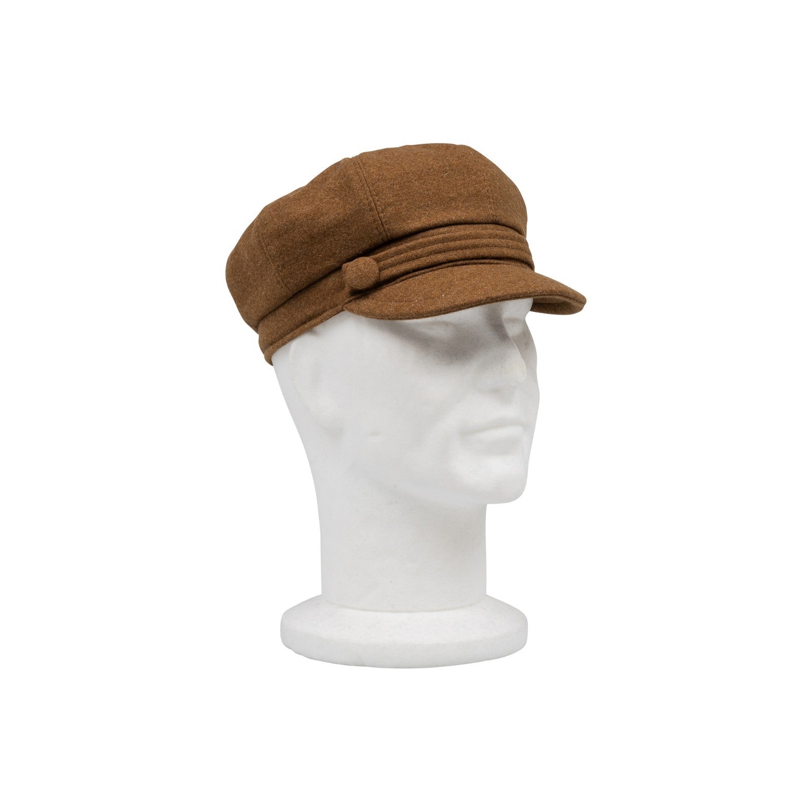 $240 RUBINACCI NAPOLI Brown Hat Fisherman Cap Flat Cap Wool