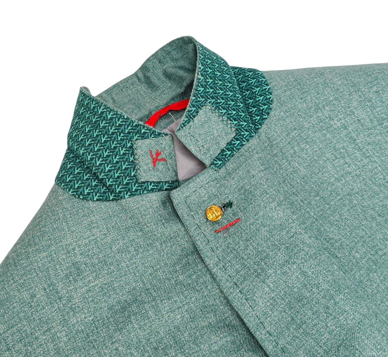 $5200 ISAIA NAPOLI "Capri" Aquamarine Jacket Sport Coat 100% Silk 38 US / 48 EU