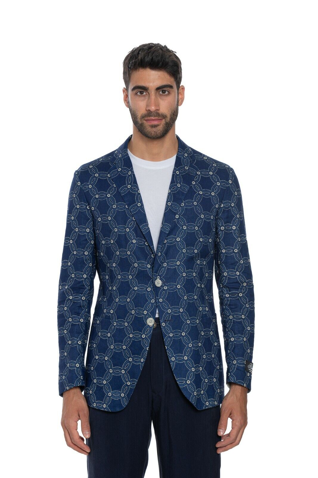 2290$ BELVEST Jacket Blue Hemp Ultra Light Natural Indigo Dye 40 US / 50 EU 8R