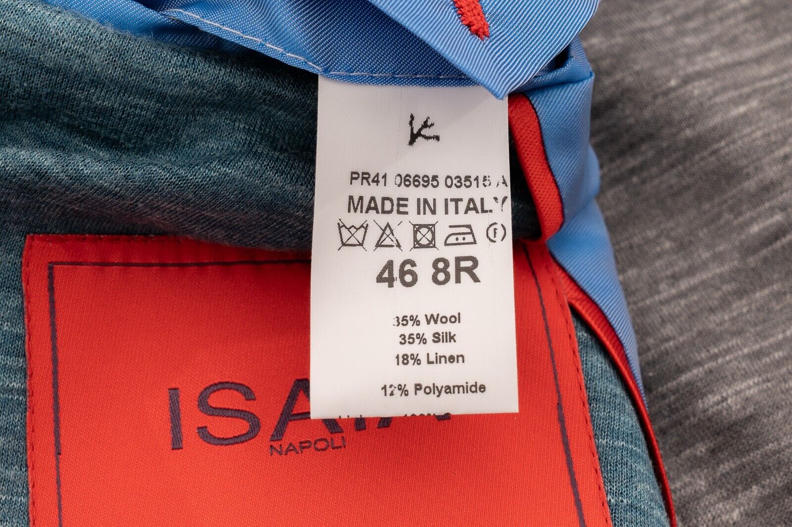 $4600 ISAIA Tiffany Green Jacket Sport Jersey Wool Silk Linen 36 US 46 EU 8R