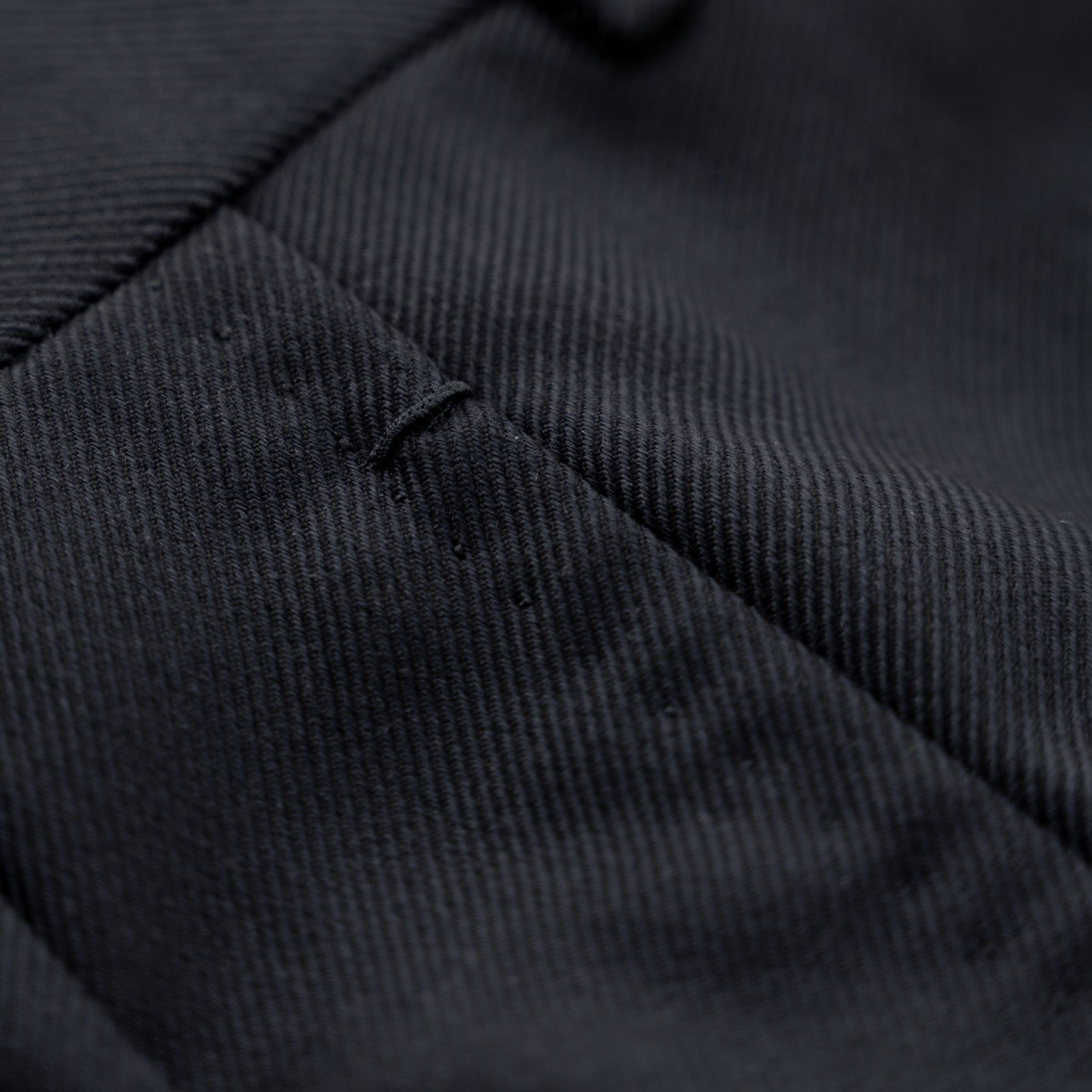 1450$ ISAIA Tapered Dress Pant Wool Cotton Gabardine Blue Navy 32 US / 48 EU R