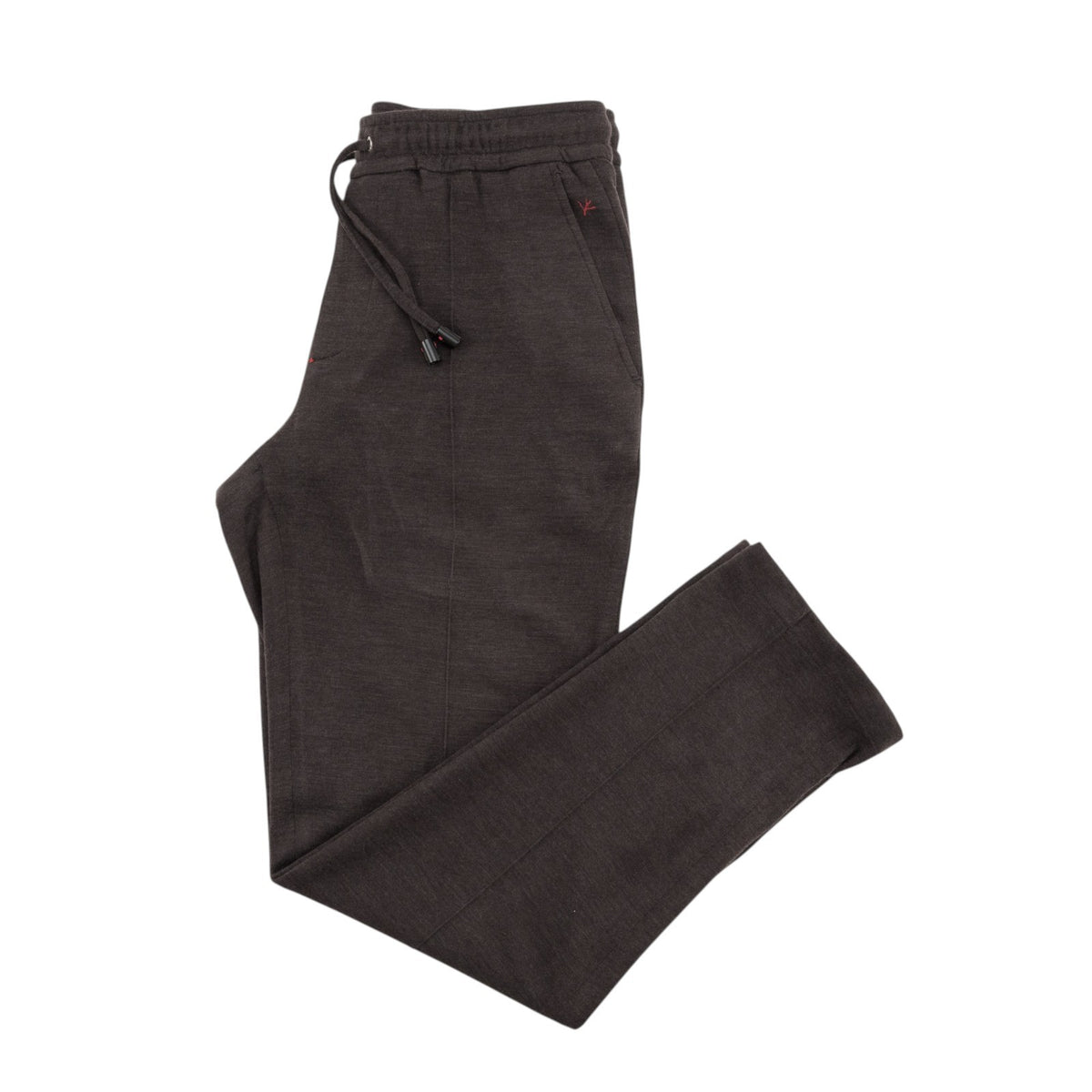 1285$ ISAIA NAPOLI "Comfort Project" Brown Drawstring Pant Wool 32 US/48 EU