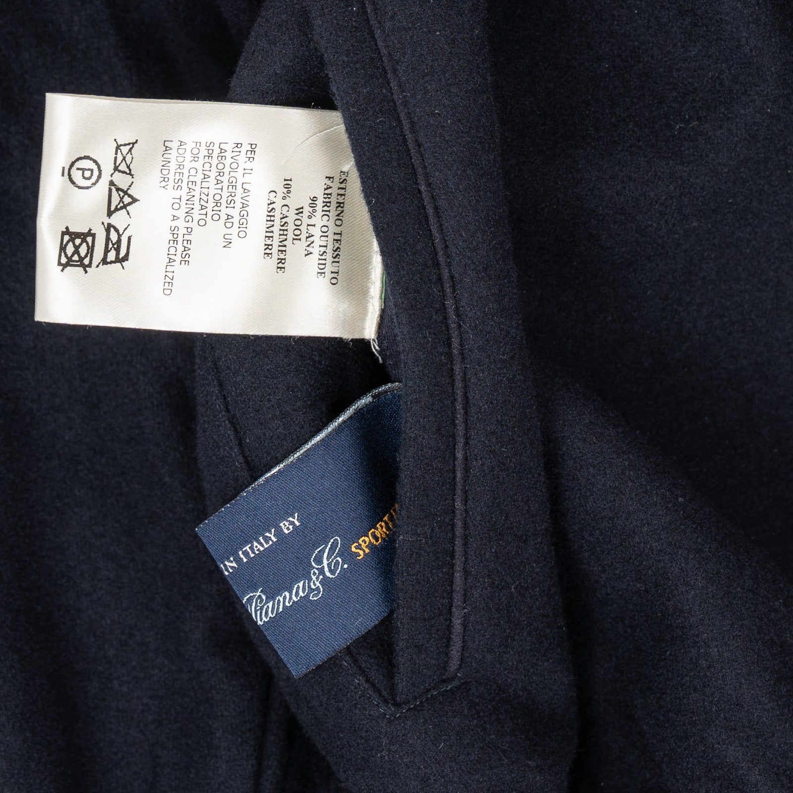 $2600 RUBINACCI Blue Tracksuit LORO PIANA Wool Cashmere + Leather Details