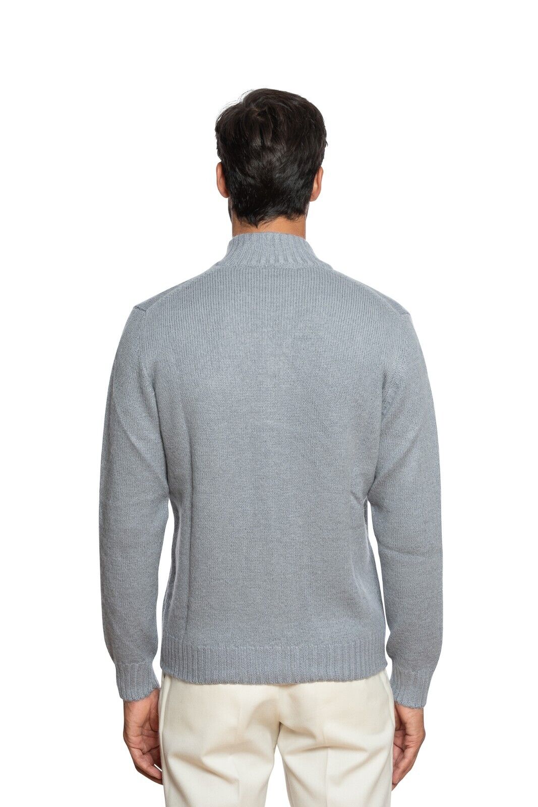 490$ DELLA CIANA CASHMERE Thick Sweater Cardigan Gray Wool / Mohair 40 US 50 EU
