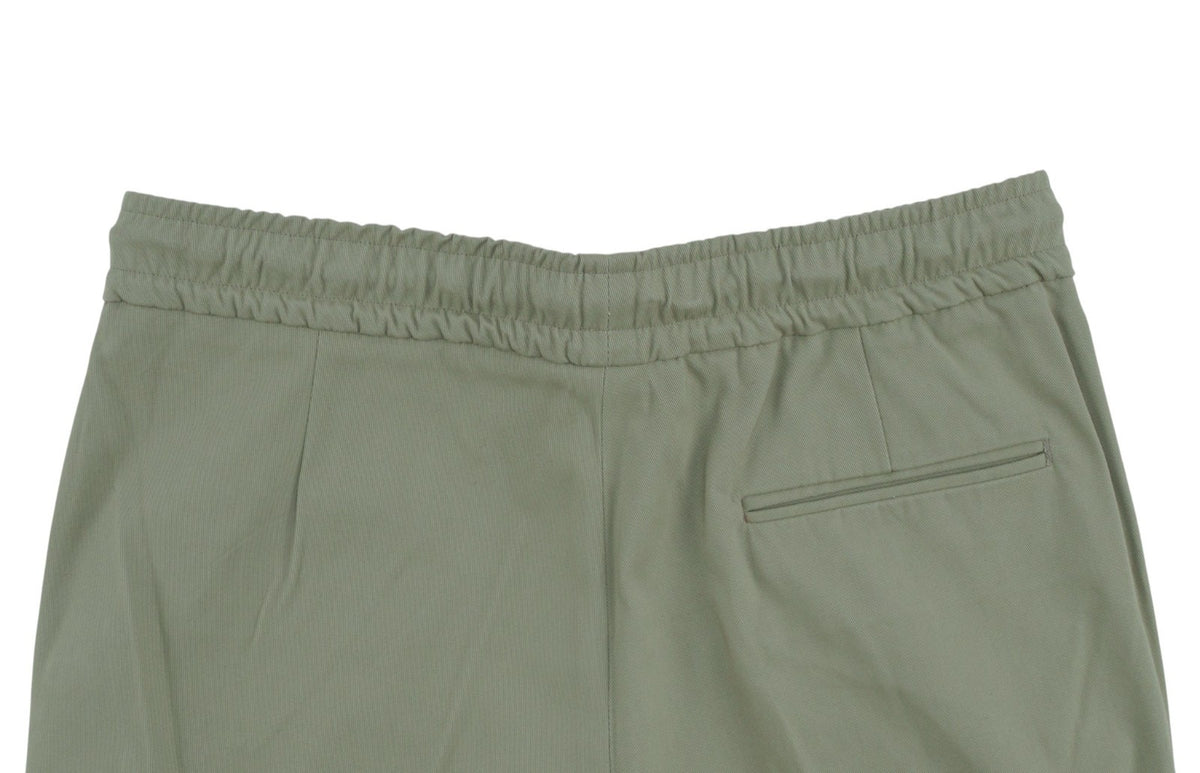 1050$ ISAIA NAPOLI Olive Green Cargo Drawstring Pant Comfort Cotton 32 US 48 EU