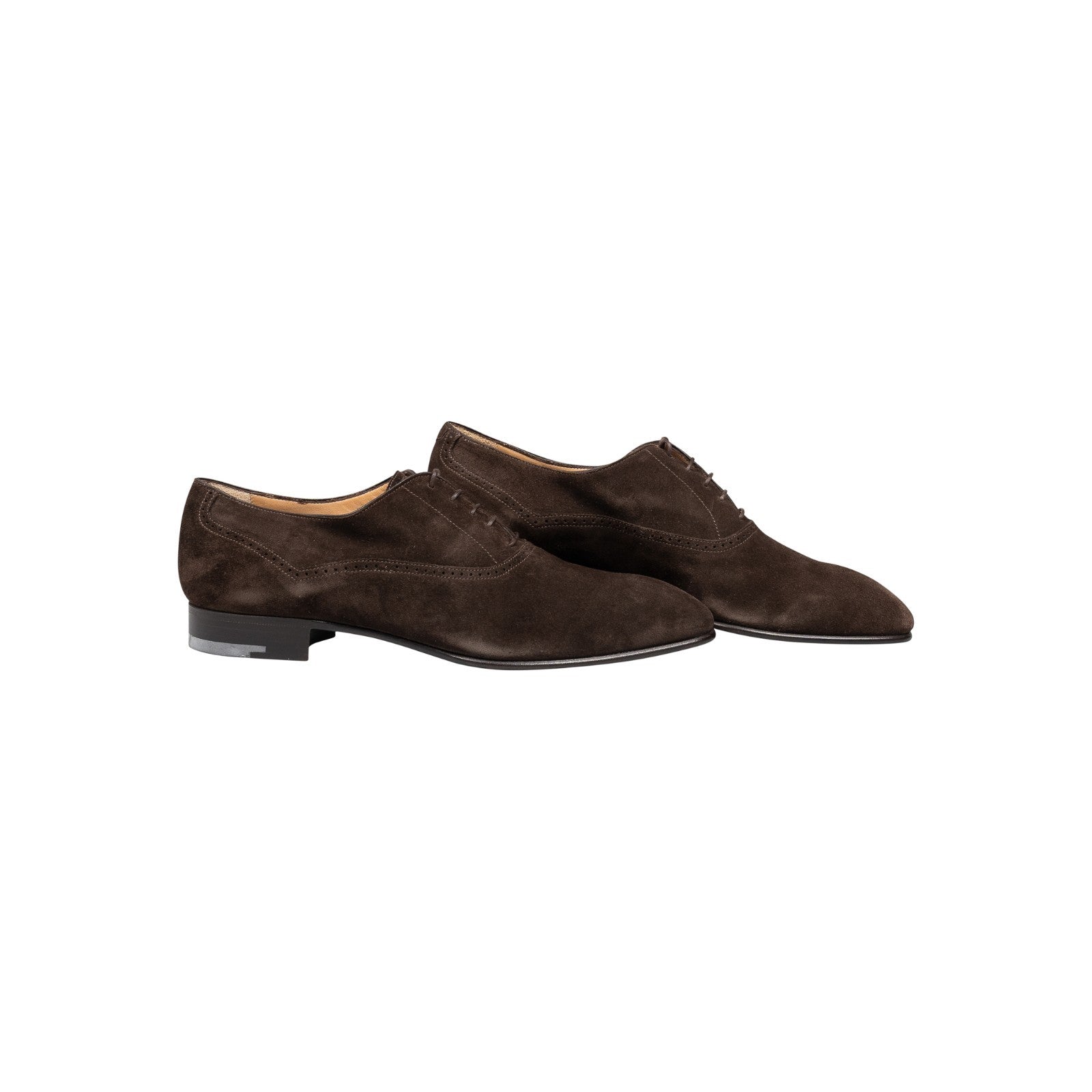 900$ RUBINACCI NAPOLI Francesina Oxford Shoes – Brown Suede – Handmade in Italy