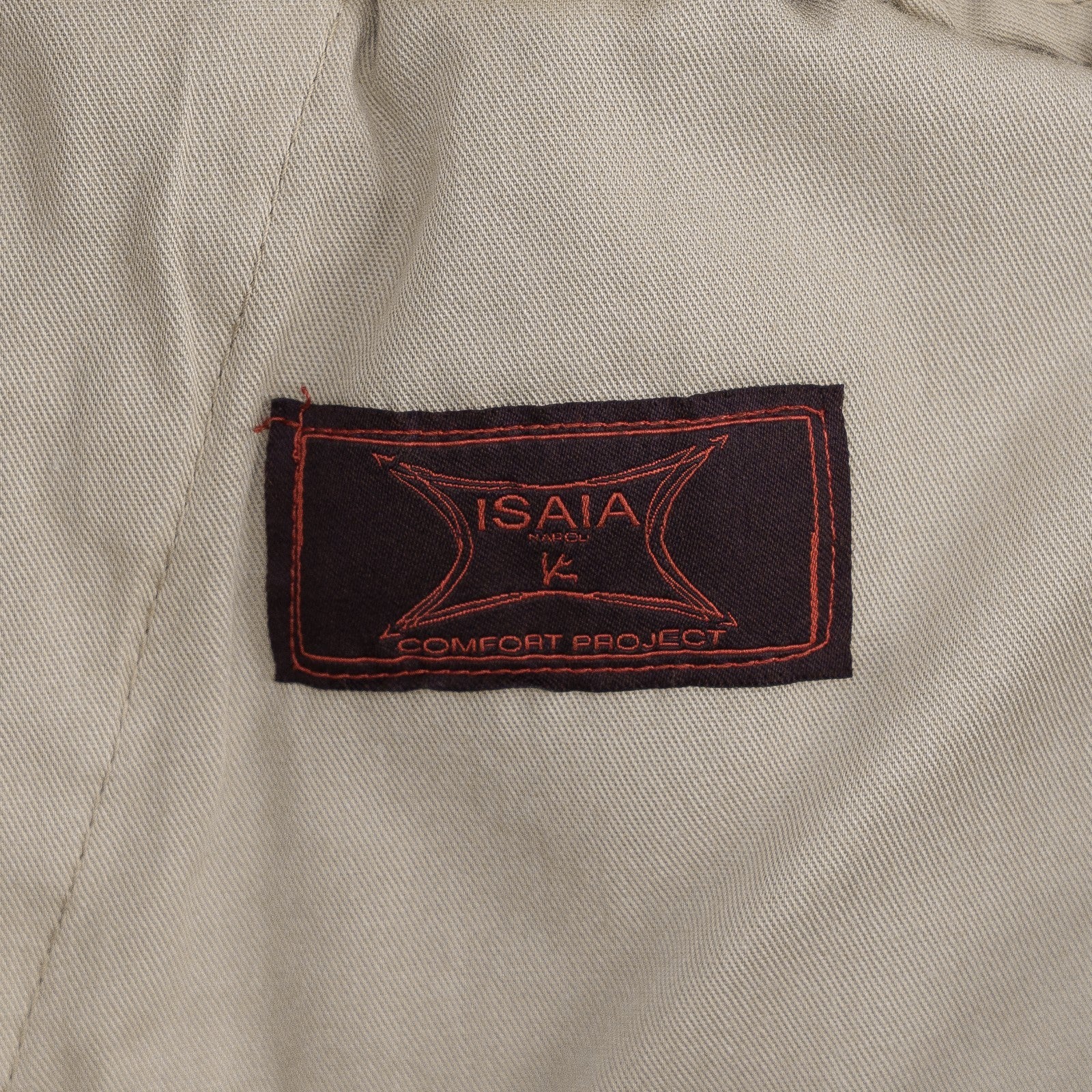 1050$ ISAIA NAPOLI "Comfort Project" Beige Drawstring Pant Cotton Tapered Fit