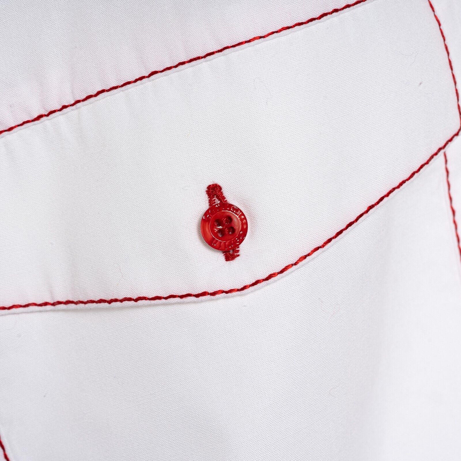850$ LUXURY GERLIN Shirt White "WINDOWS" 100% Cotton 16 - 41 BIJAN